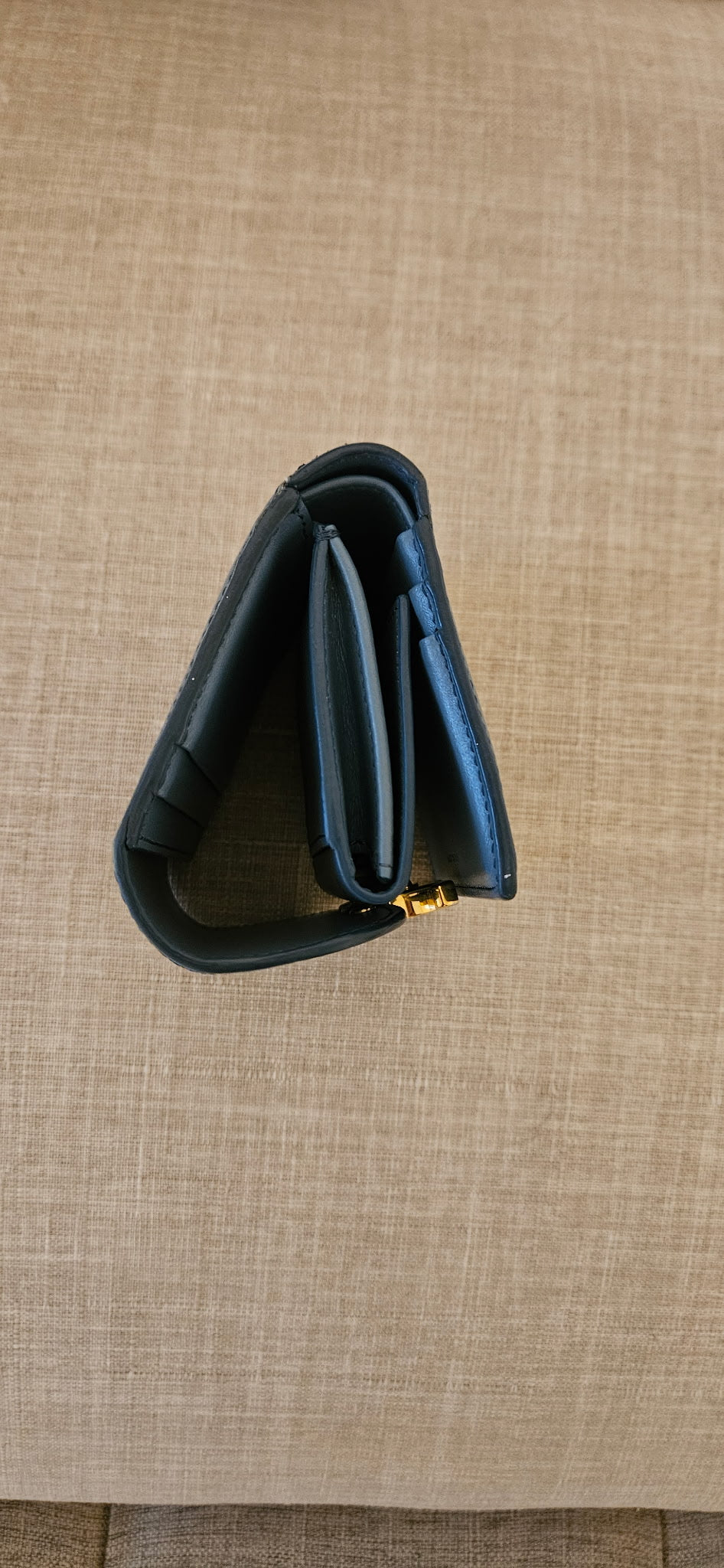 Celine Leather Trifold Mini Wallet