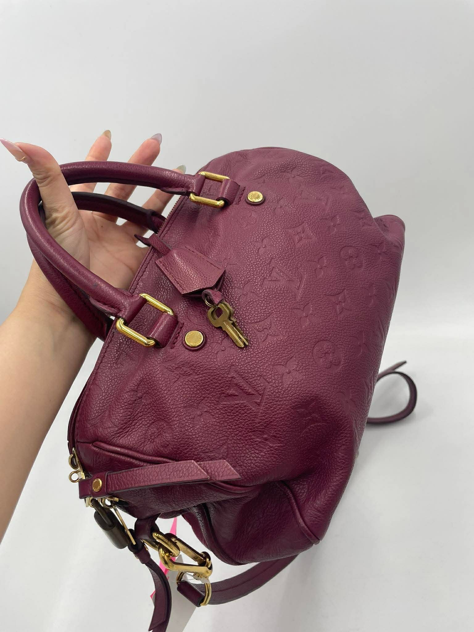 Louis Vuitton Empriente Speedy 25 with Sling in Burgundy Leather