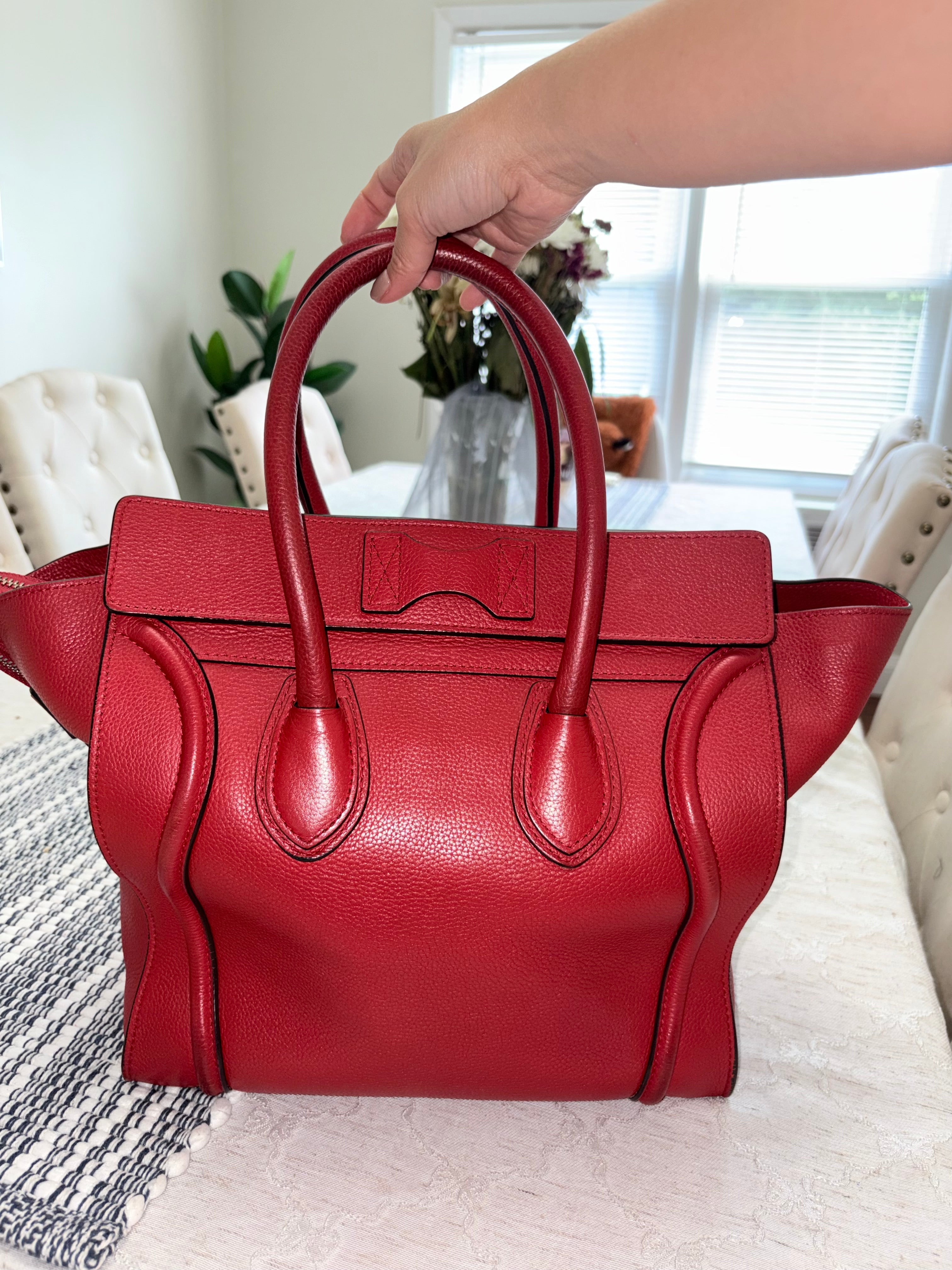 Celine Luggage Red