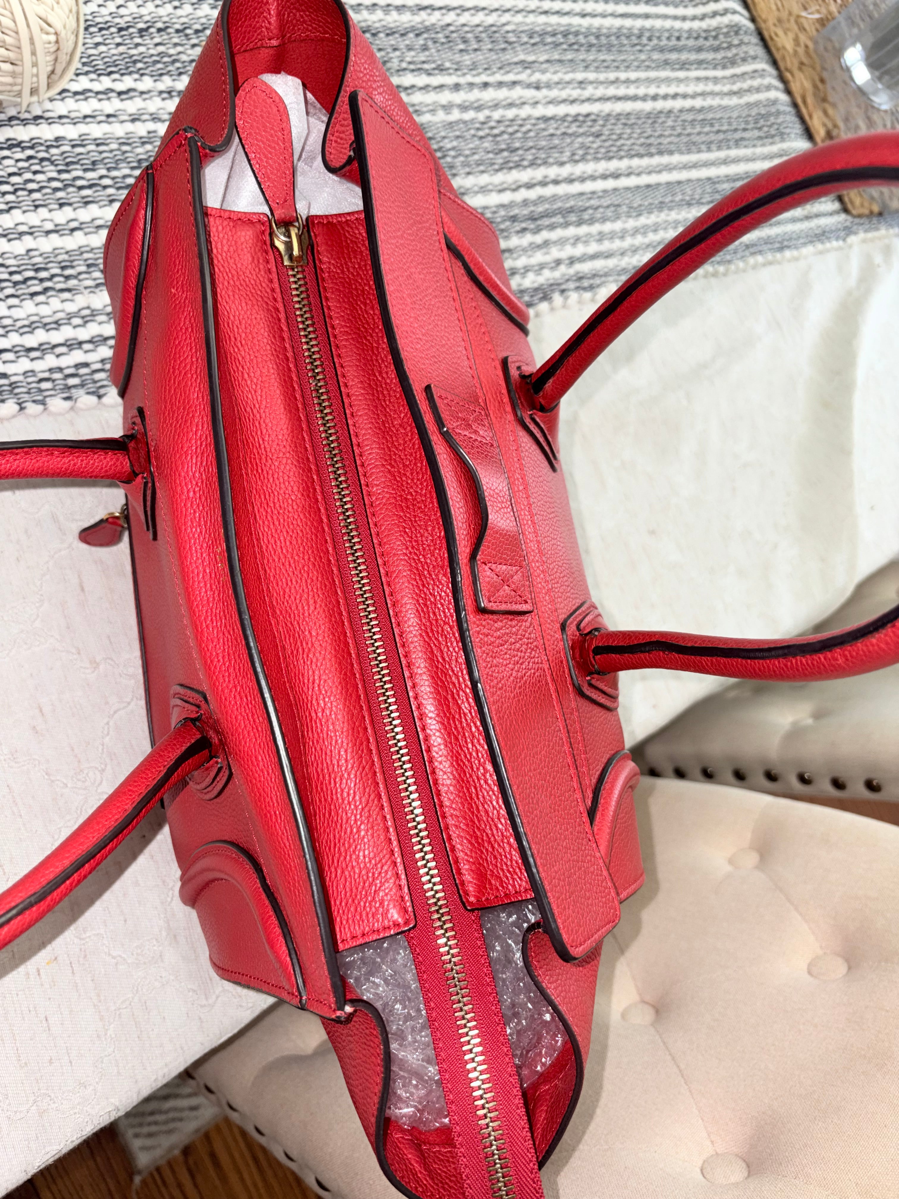 Celine Luggage Red