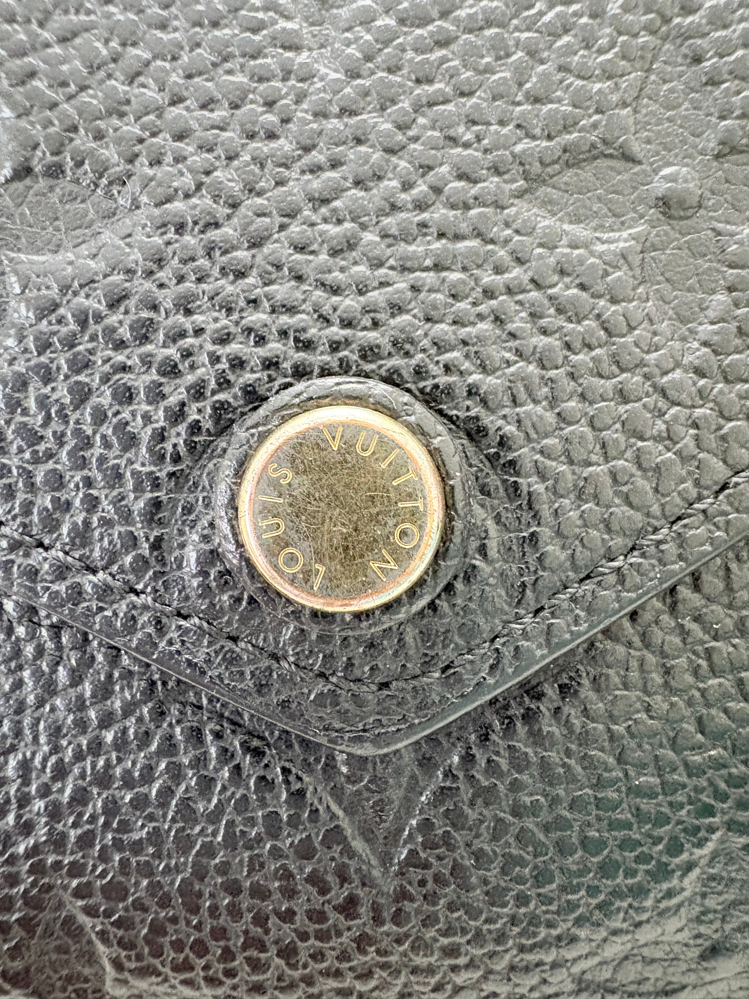 Louis Vuitton Leather Black Trifold medium Wallet