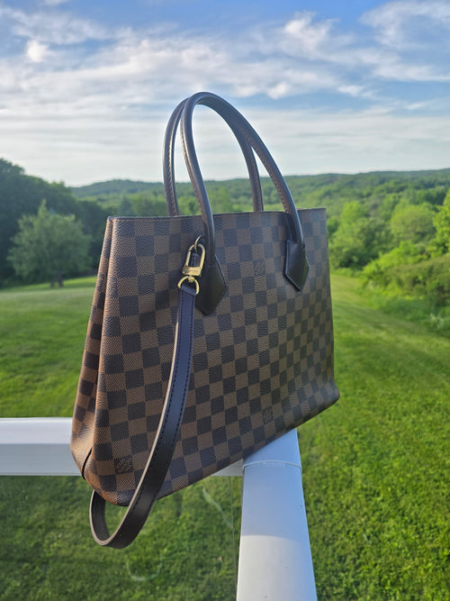 Authentic Louis Vuitton Ebene Tote Bag with Crossover/Shoulder bag Sling