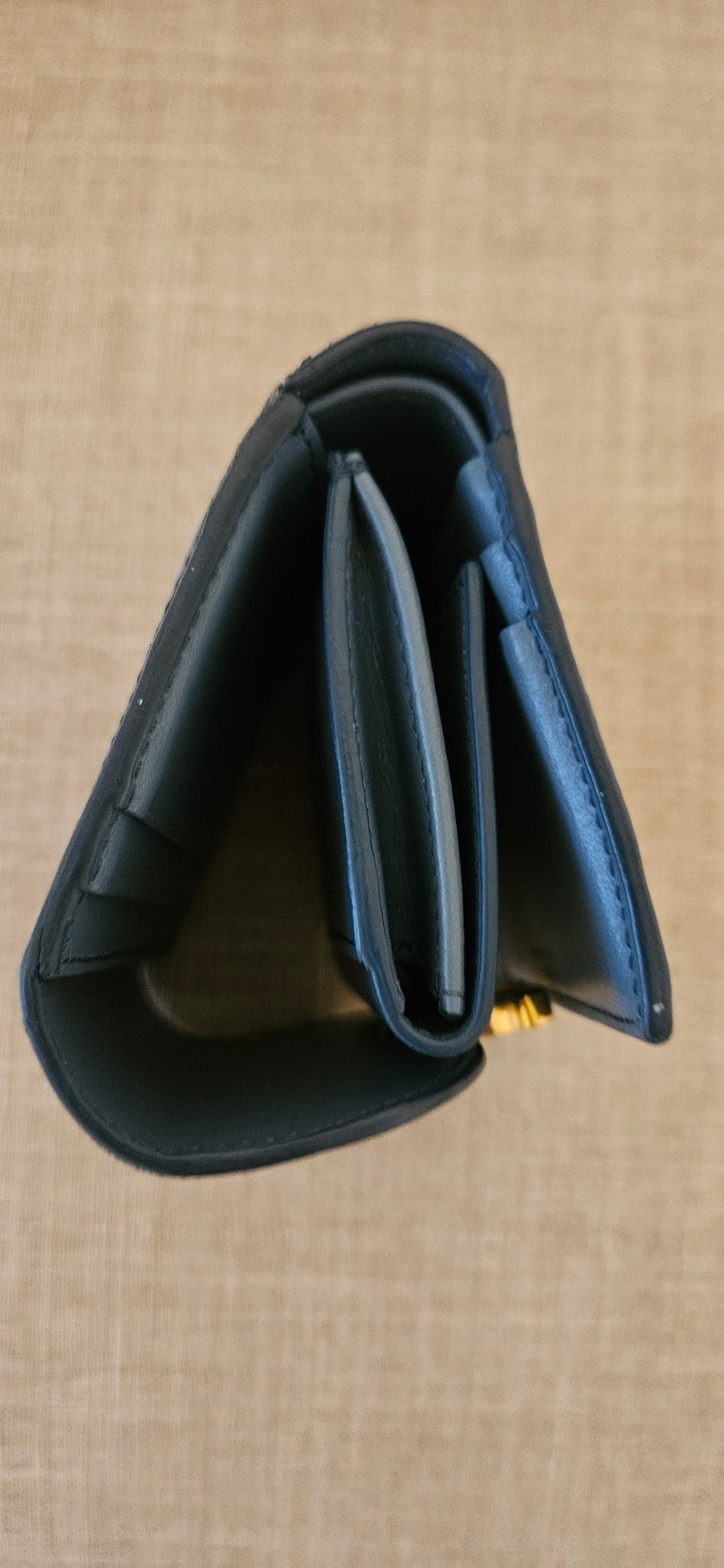 Celine Leather Trifold Mini Wallet