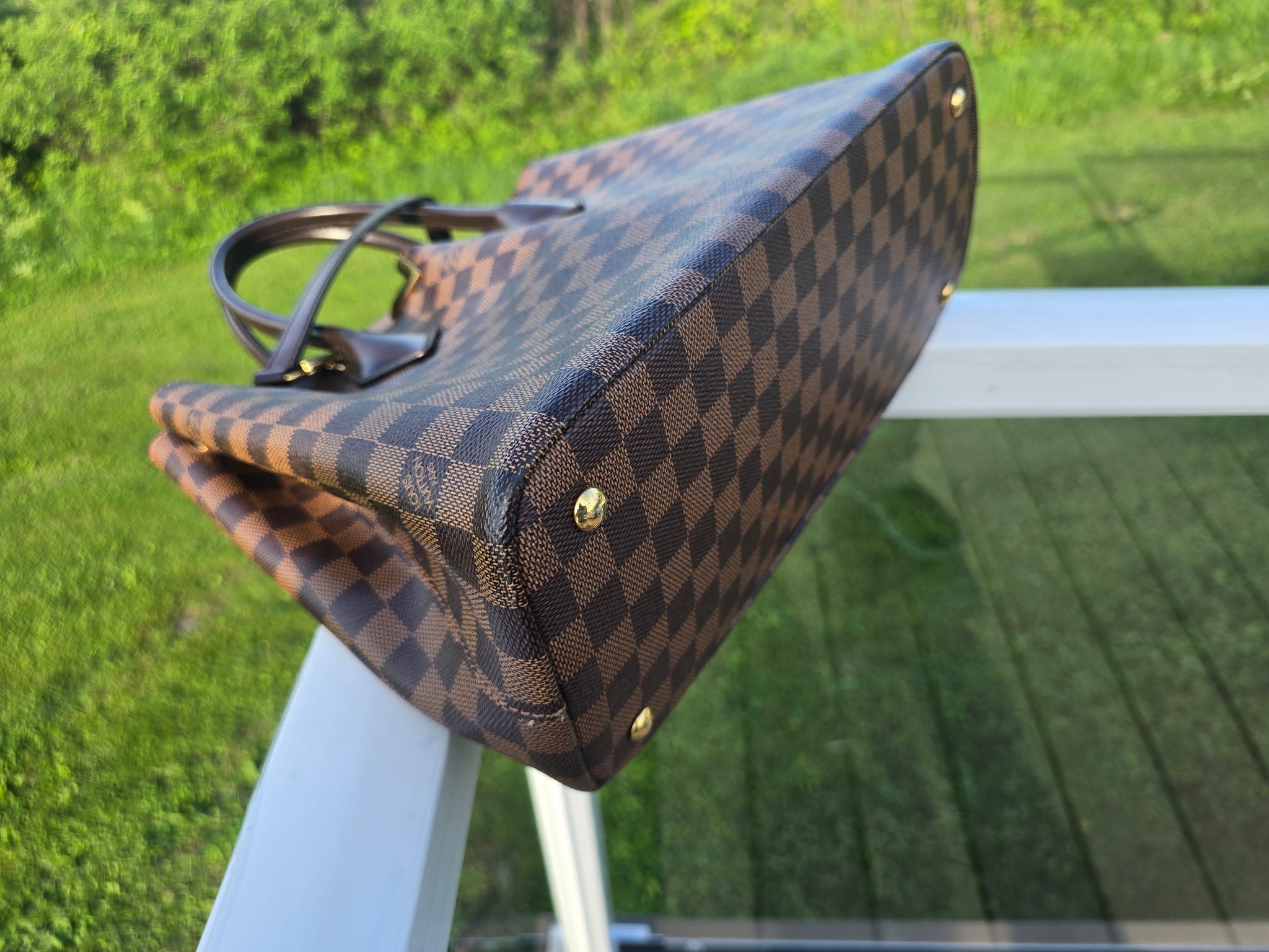 Authentic Louis Vuitton Ebene Tote Bag with Crossover/Shoulder bag Sling