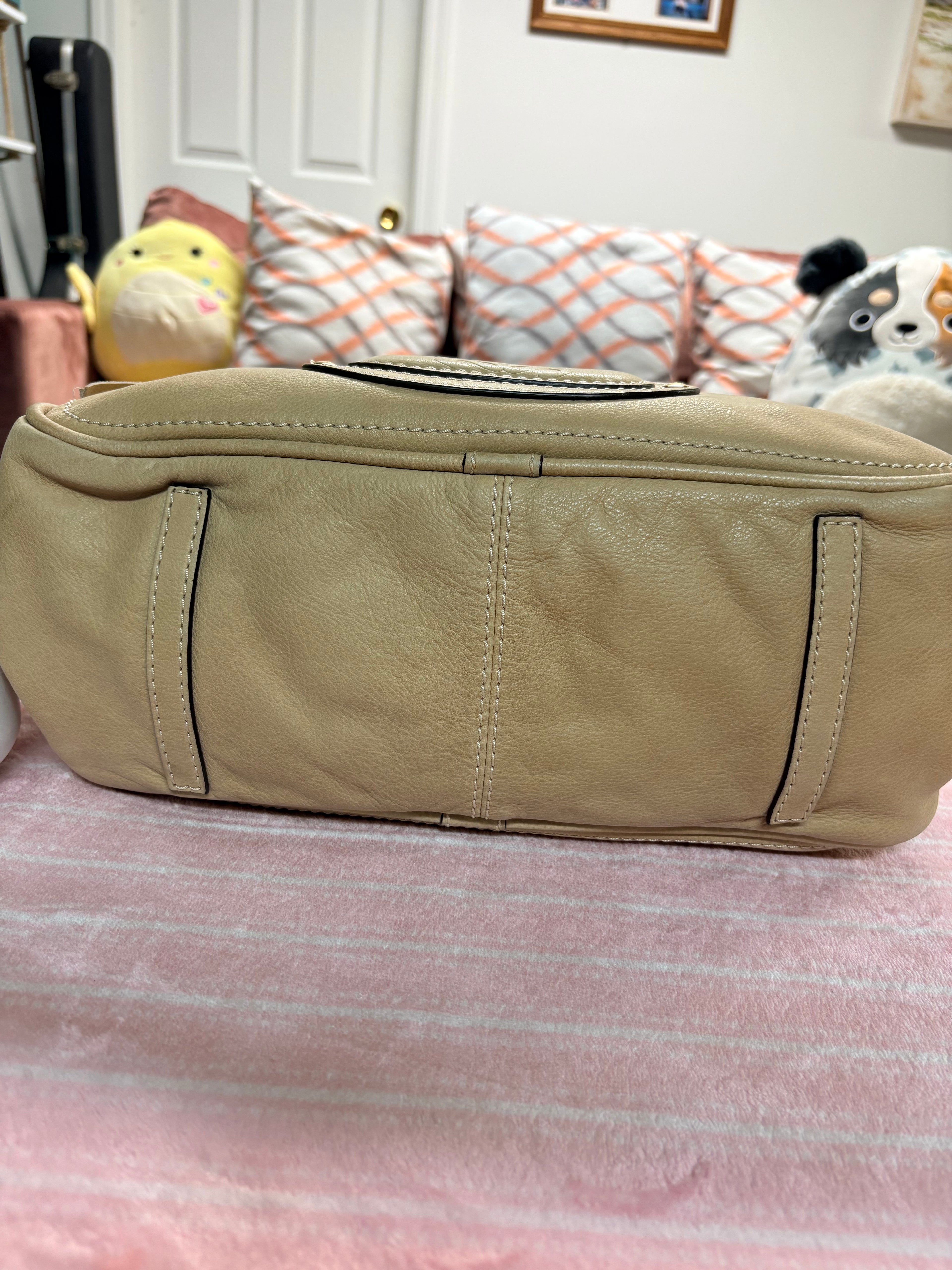 Loewe Nubuck Anagram Madrid Shoulder Bag