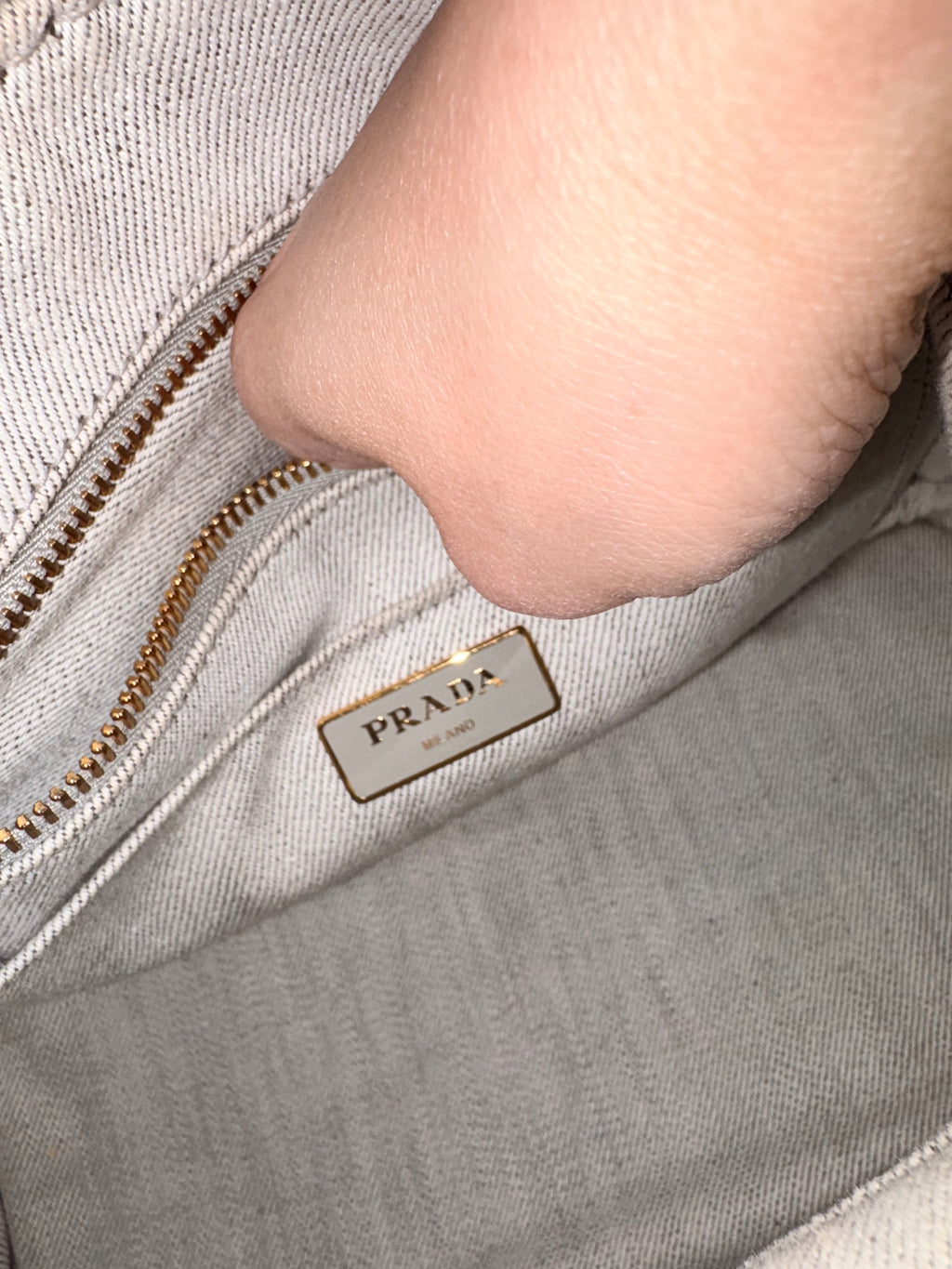 Prada Canapa Small with Sling Gray