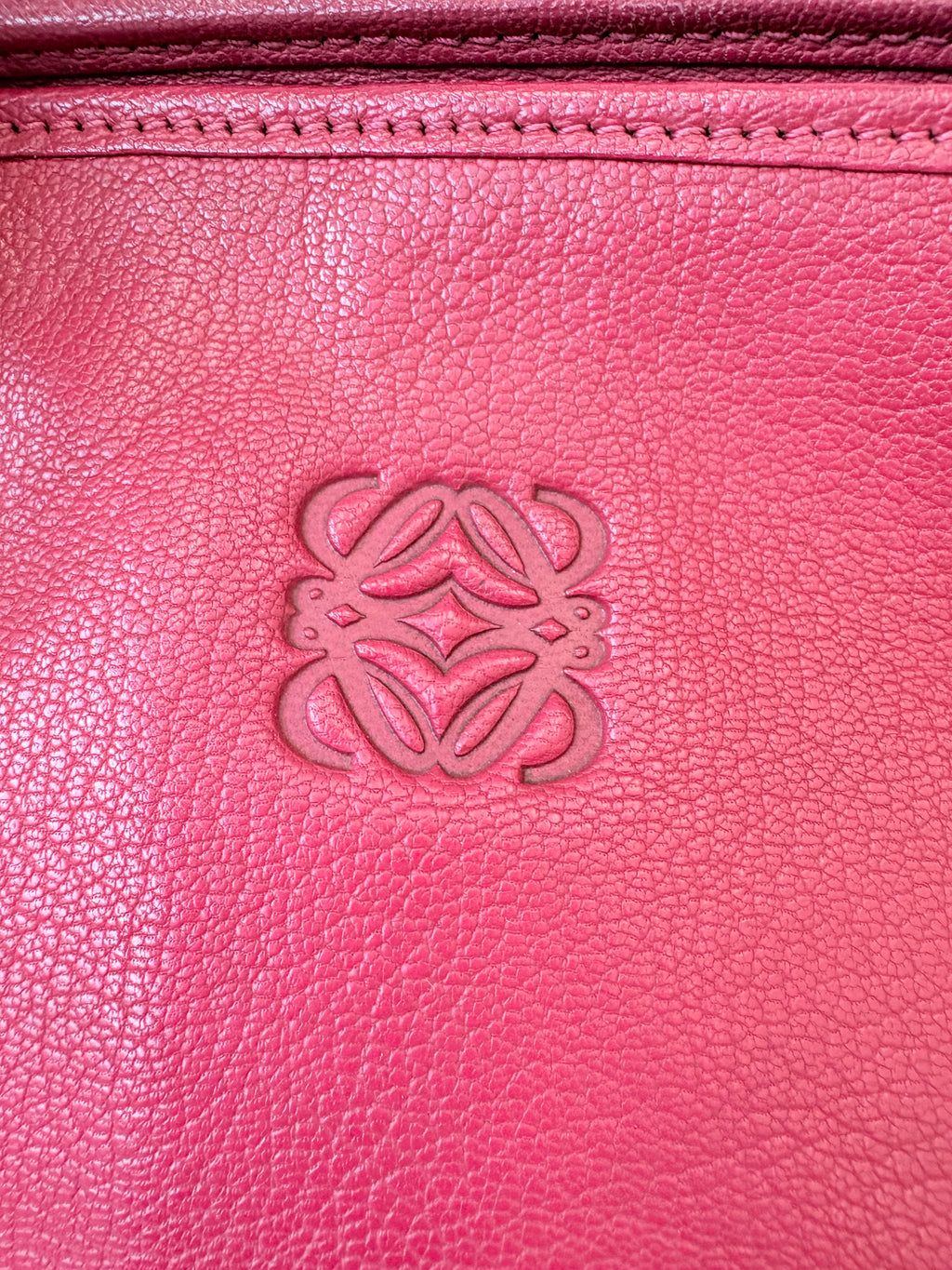 Loewe Leather Tote Bag in Red