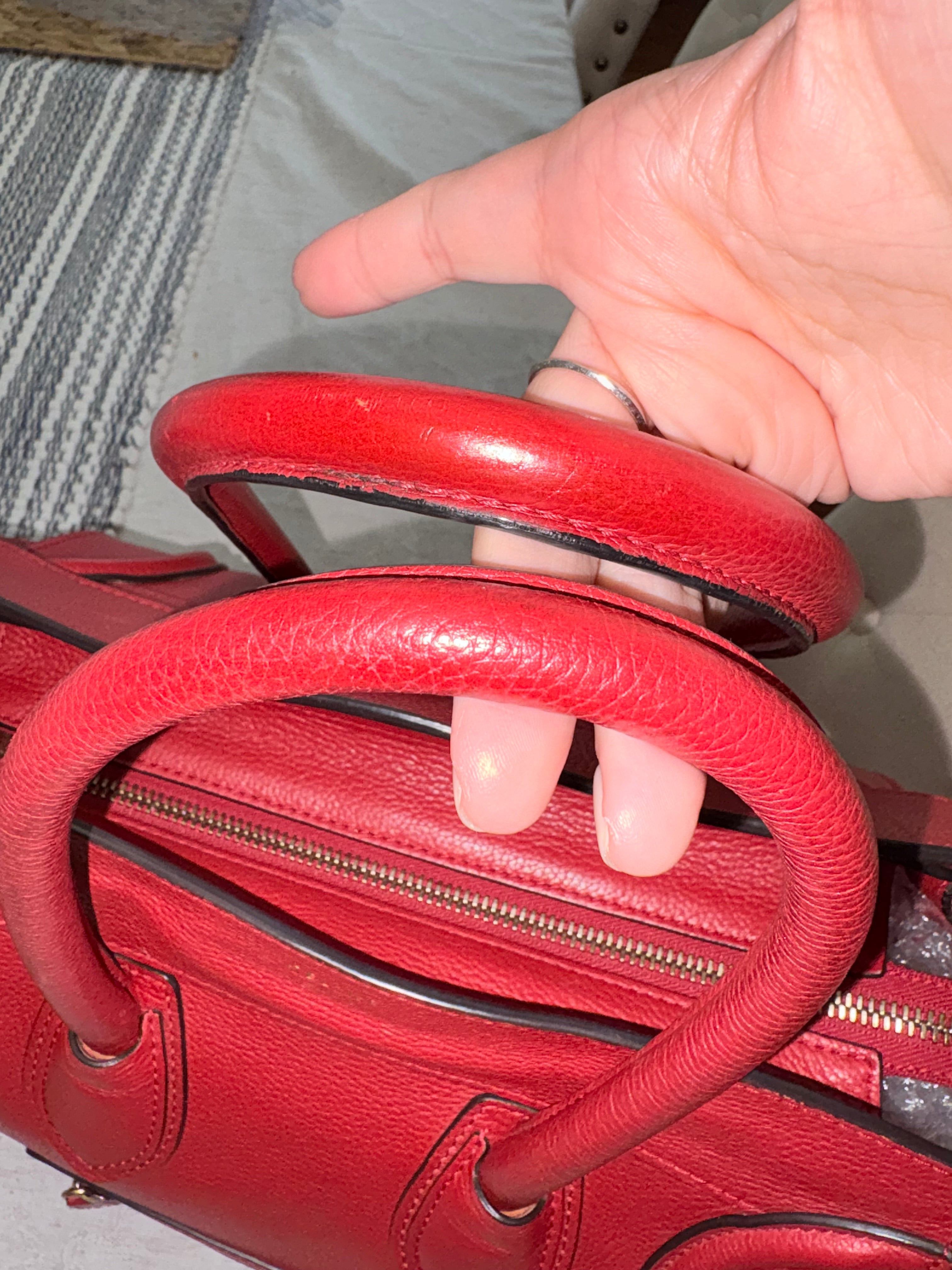 Celine Luggage Red