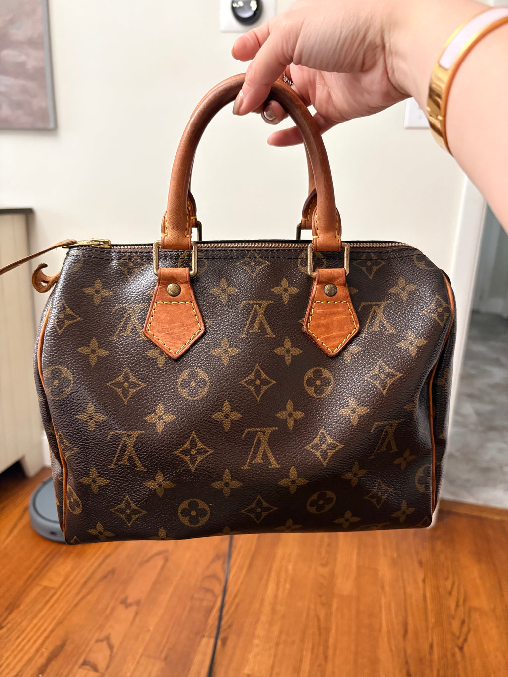Louis Vuitton Monogram Speedy25 (Vintage) with Certificate of Authenticity (COA)