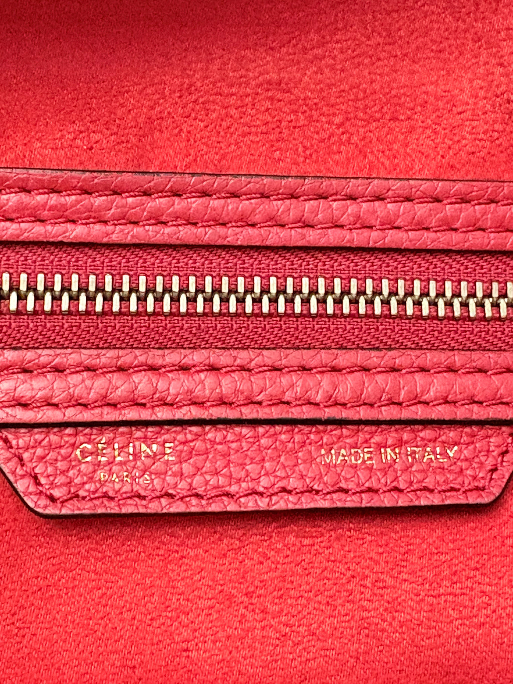 Celine Luggage Red