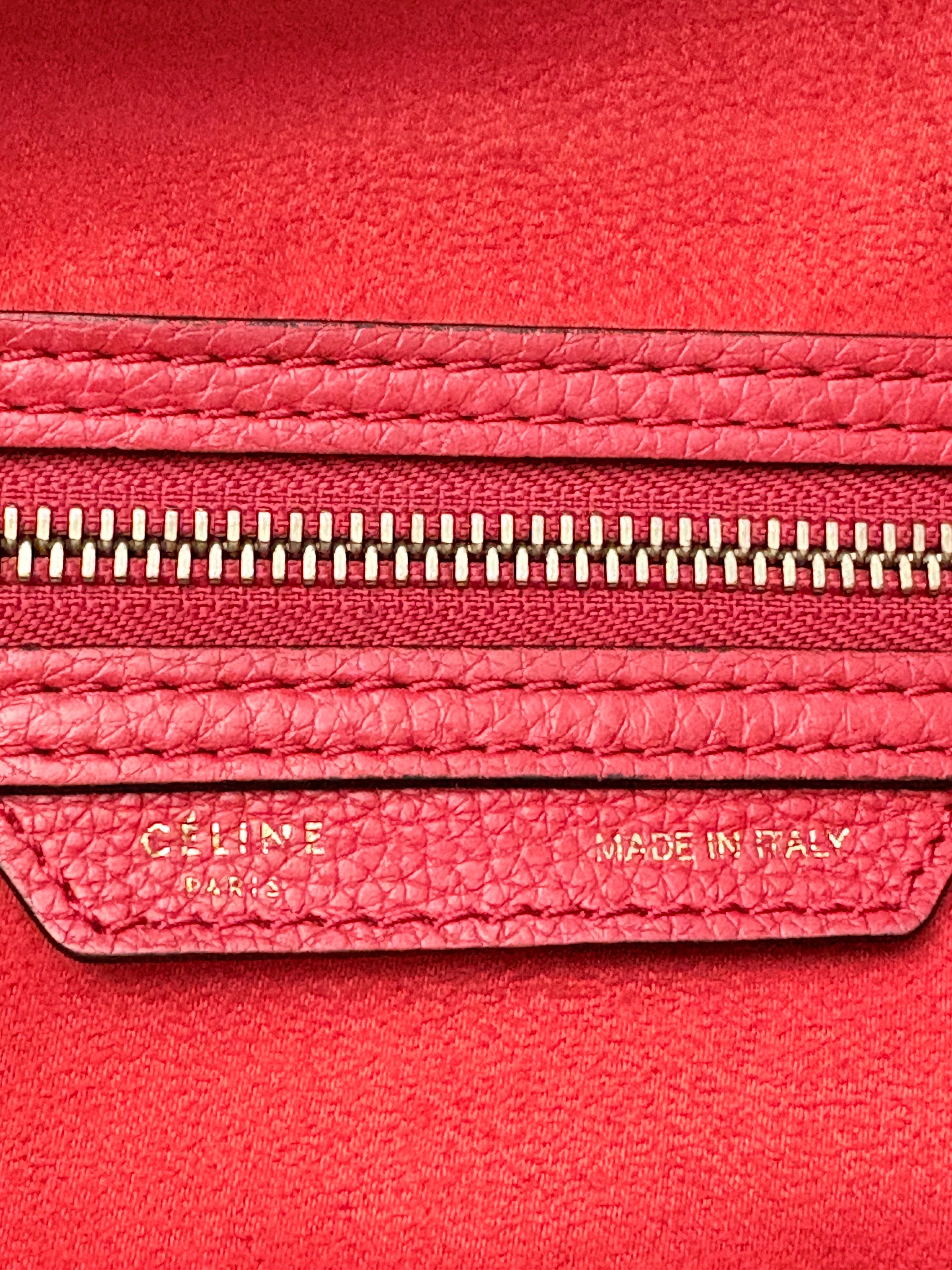 Celine Luggage Red