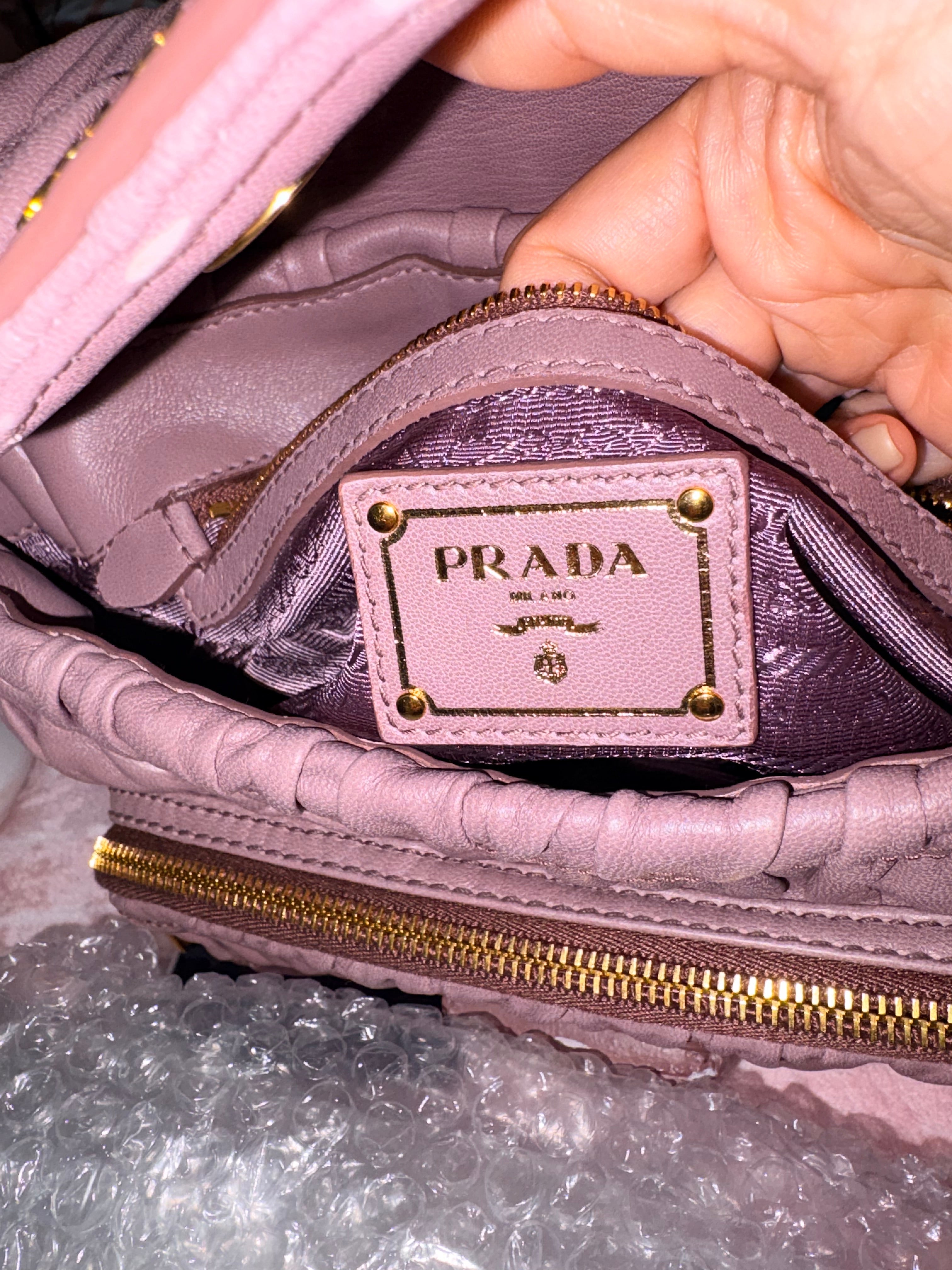 Prada Gauffre Tote Bag w/ Sling and Authentication Card
