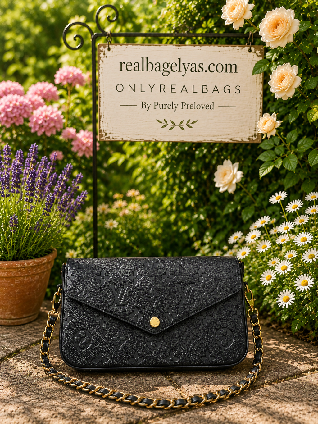 Louis Vuitton Pochette in Black Monogram Empriente Shoulder Strap
