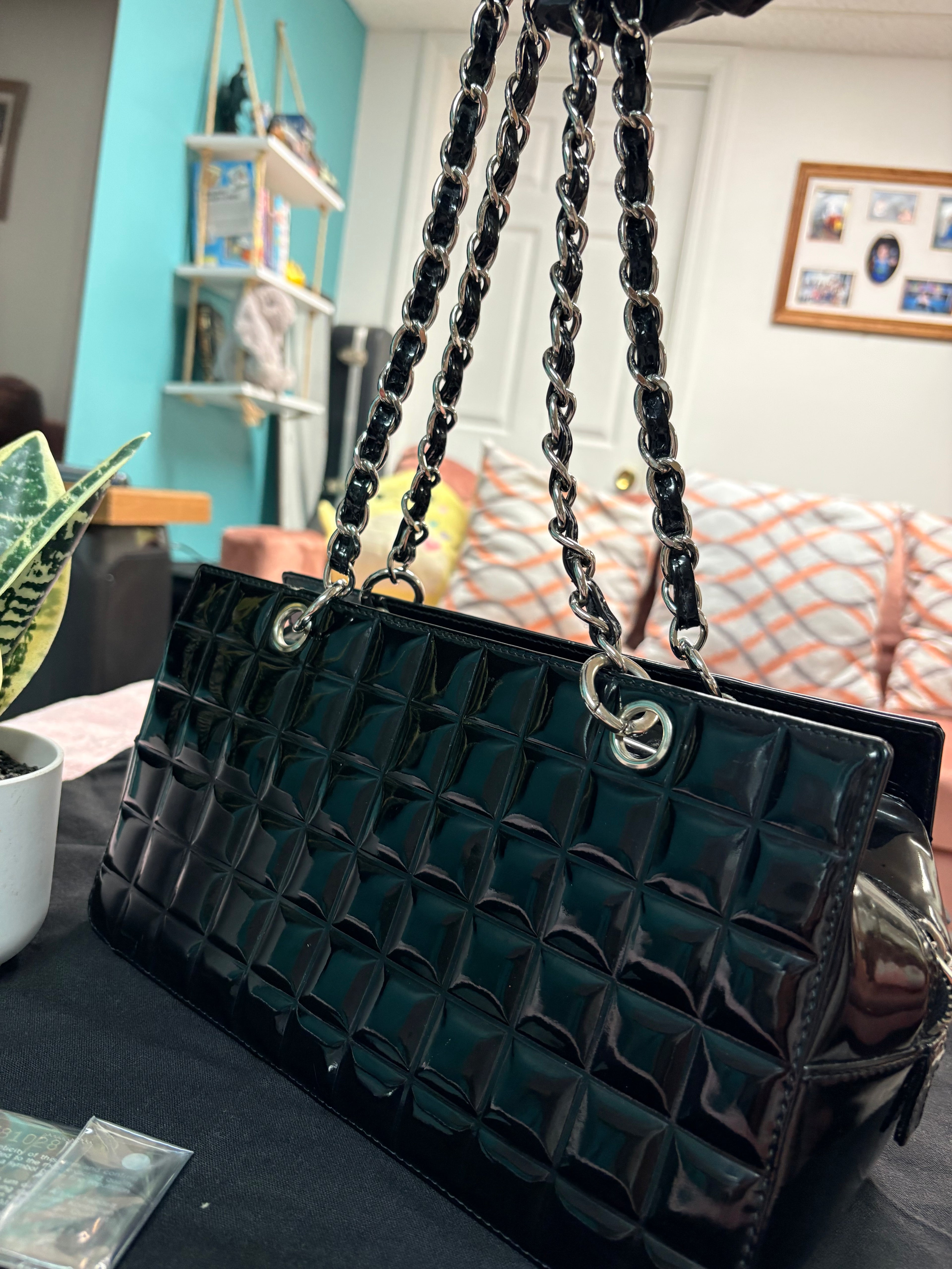 Chanel Chocolate Bar CC Tote in Palladium Hardware