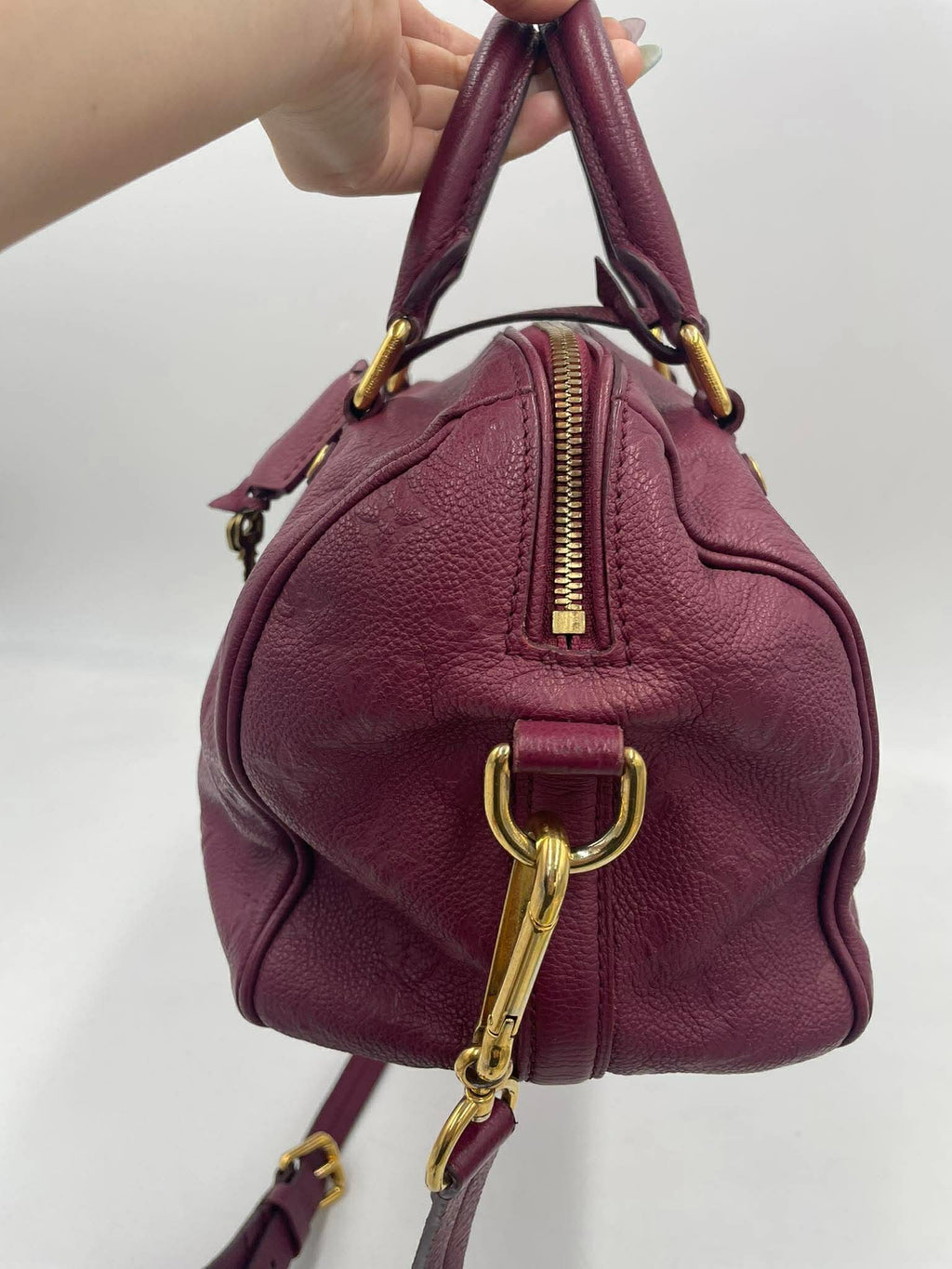 Louis Vuitton Empriente Speedy 25 with Sling in Burgundy Leather