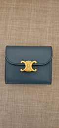 Celine Leather Trifold Mini Wallet