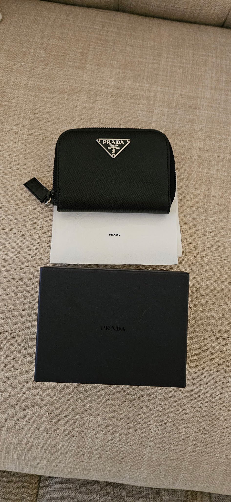 Prada Coin Purse in Canvas Zip Wallet