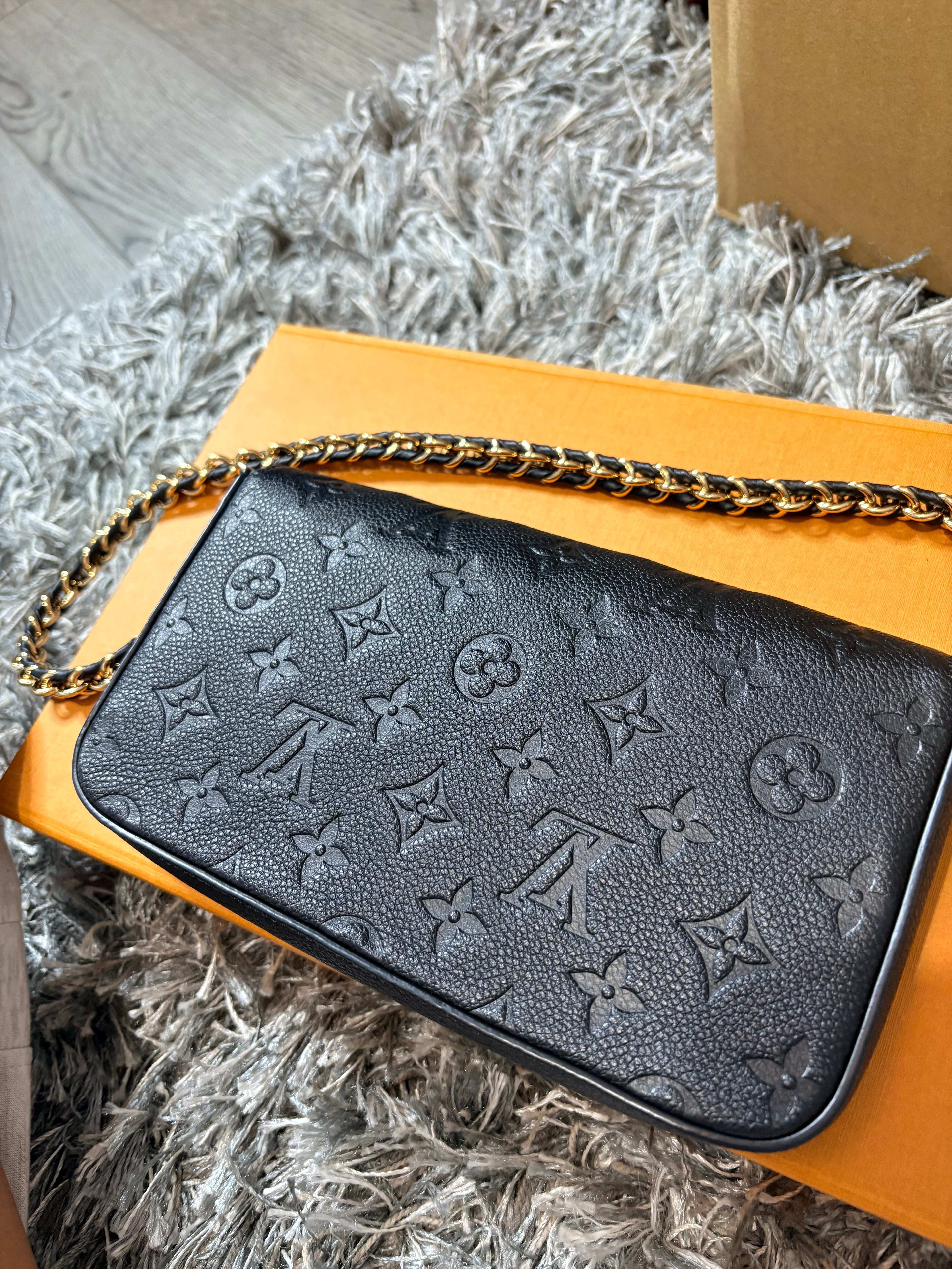 Louis Vuitton Pochette in Black Monogram Empriente Shoulder Strap