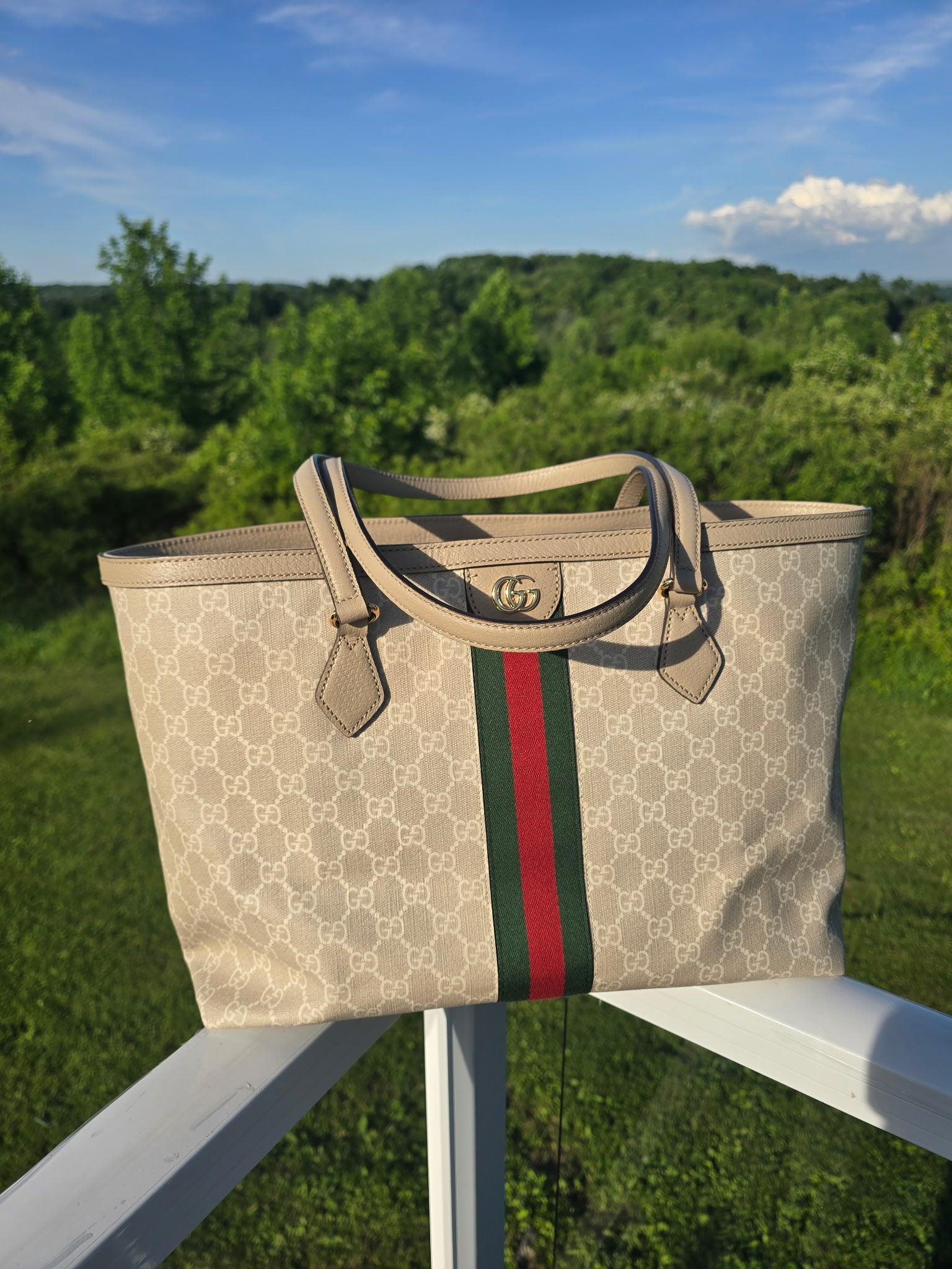 Gucci Ophidia MM Size Tote Bag PVC Leather