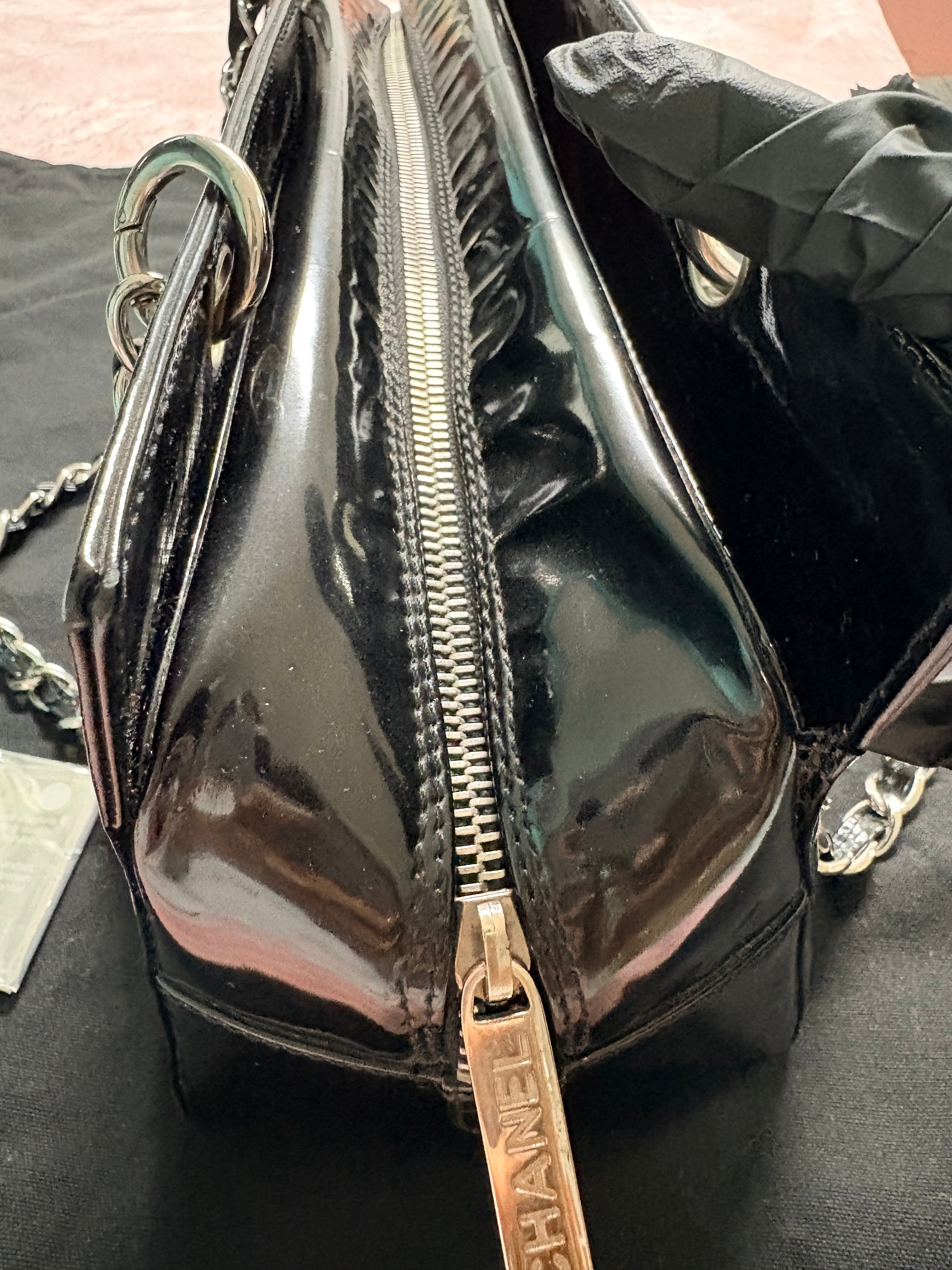 Chanel Chocolate Bar CC Tote in Palladium Hardware