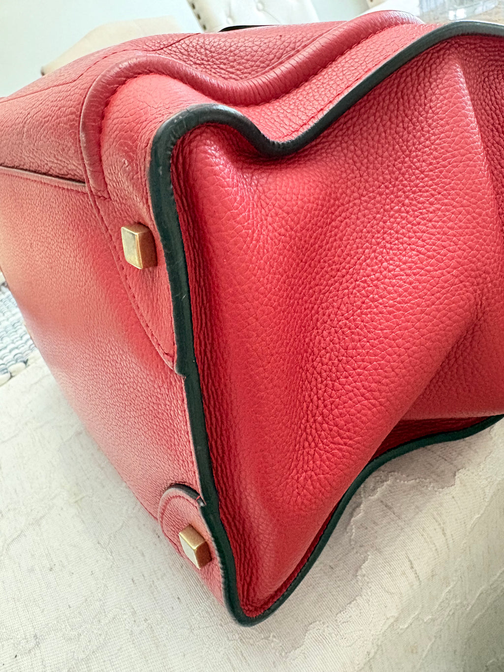 Celine Luggage Red