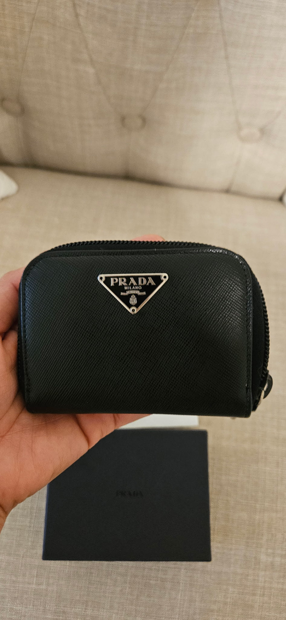 Prada Coin Purse in Canvas Zip Wallet