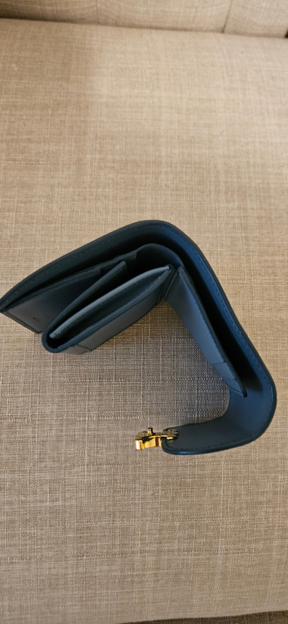 Celine Leather Trifold Mini Wallet