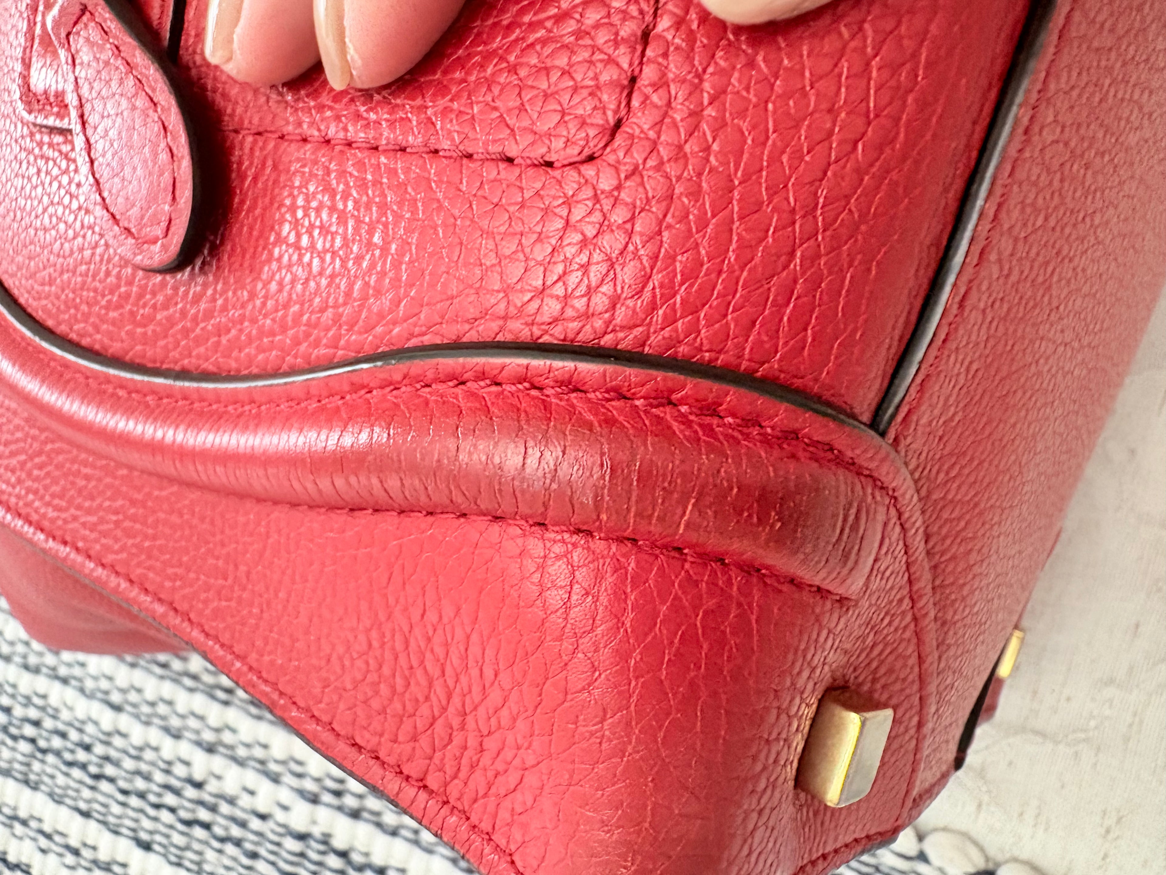 Celine Luggage Red