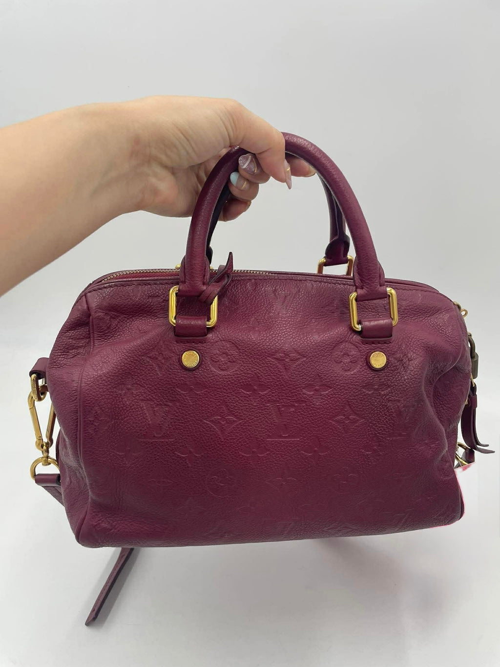 Louis Vuitton Empriente Speedy 25 with Sling in Burgundy Leather