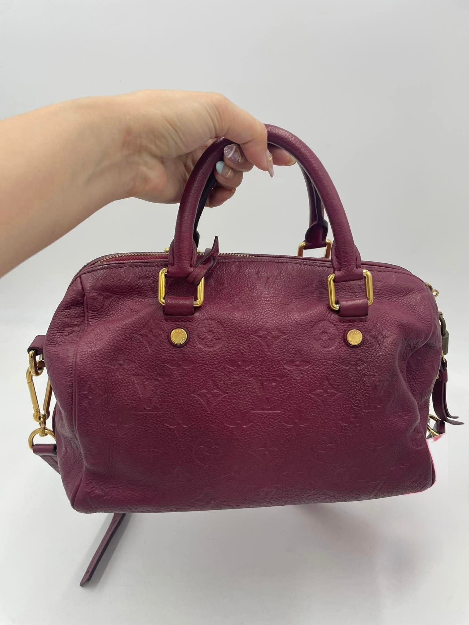 Louis Vuitton Empriente Speedy 25 with Sling in Burgundy Leather