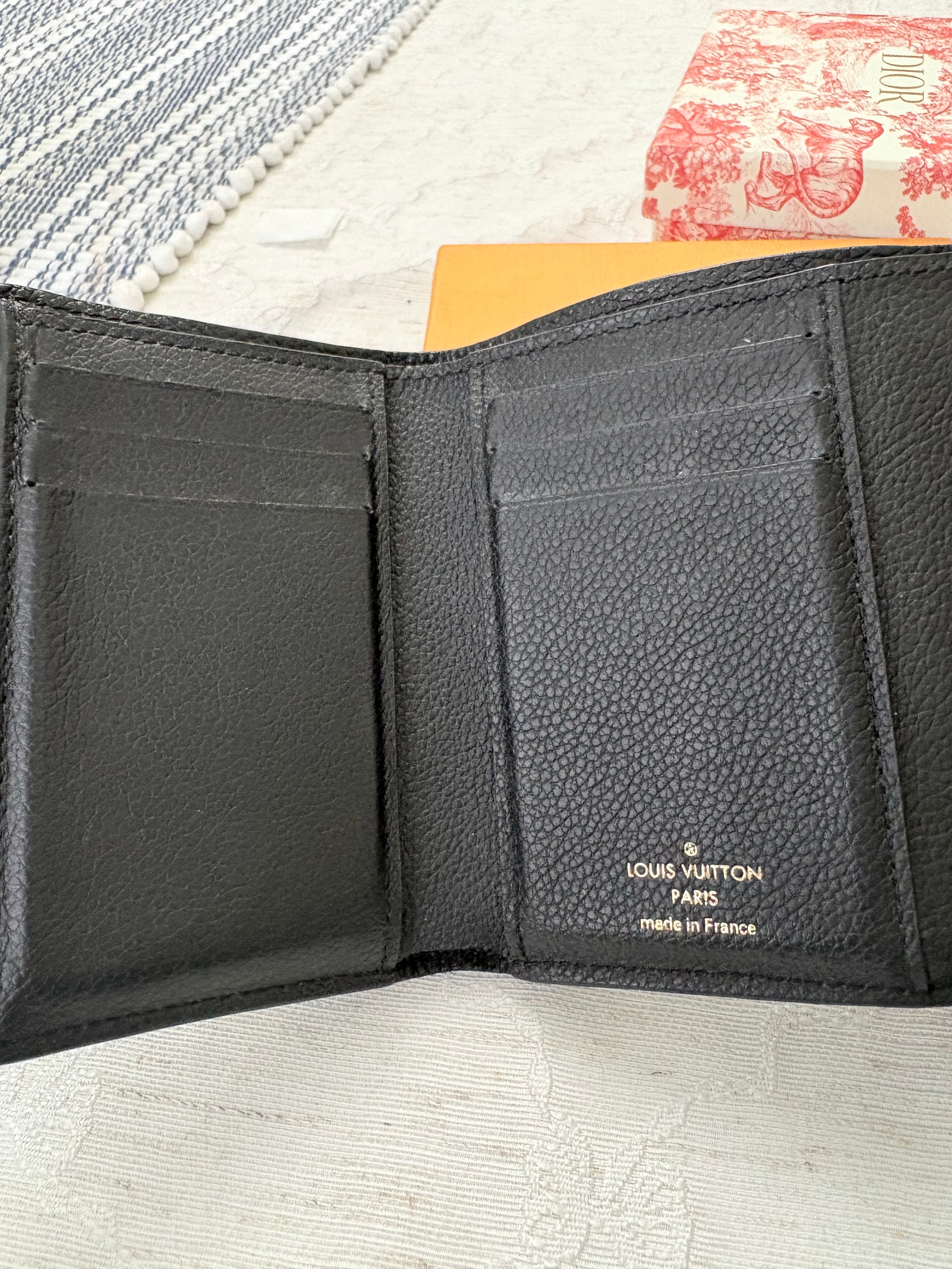 Louis Vuitton Leather Black Trifold medium Wallet