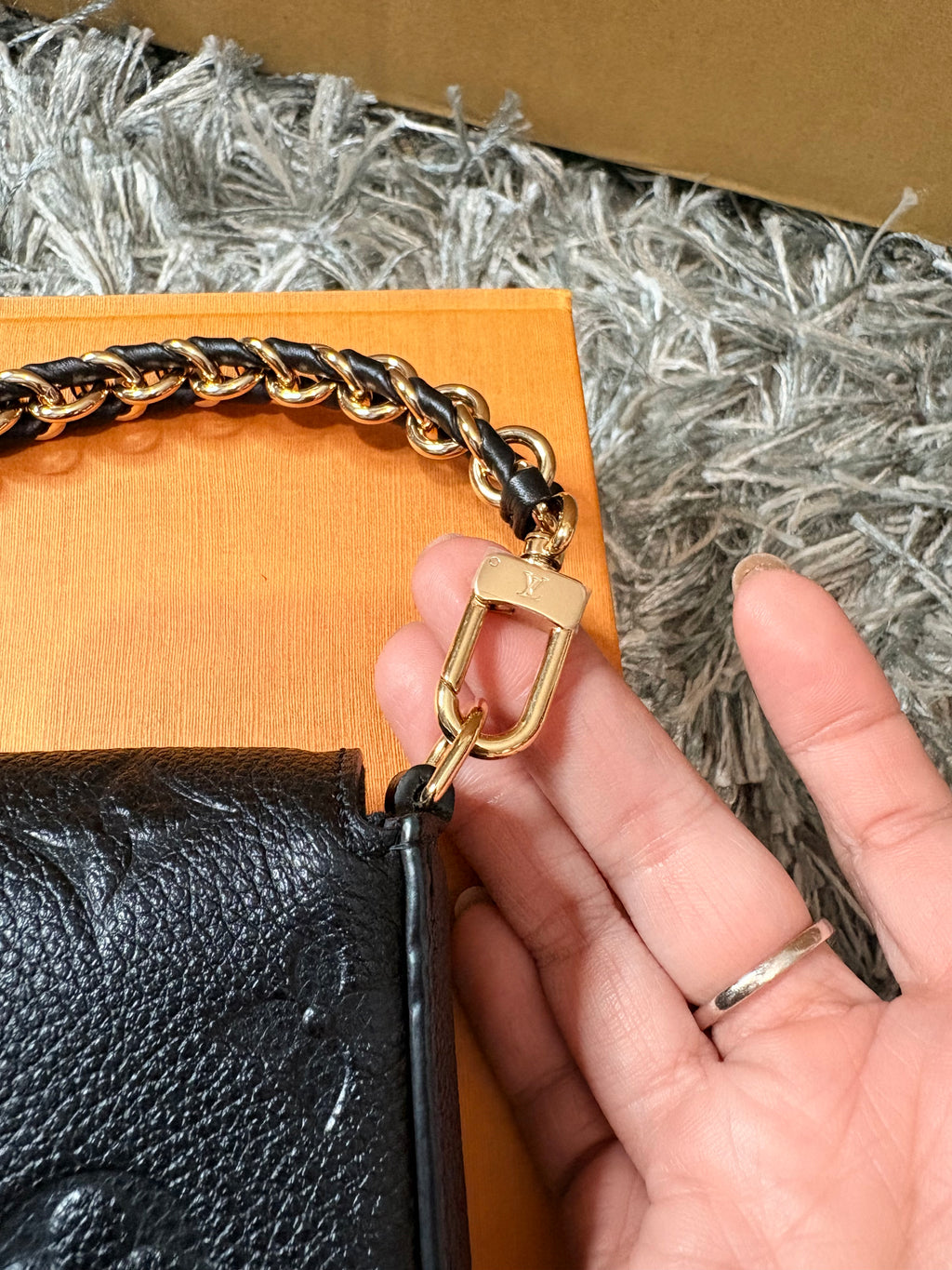 Louis Vuitton Pochette in Black Monogram Empriente Shoulder Strap