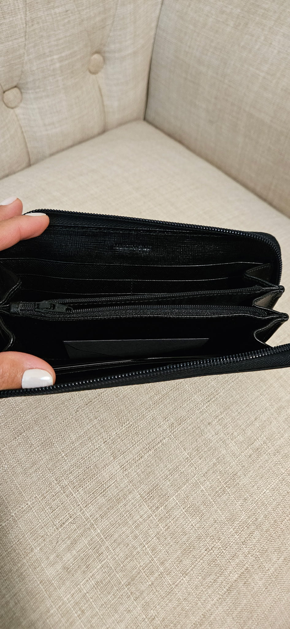 Prada Tessuto Nero Zip Around Wallet Black Nylon Continental Wallet