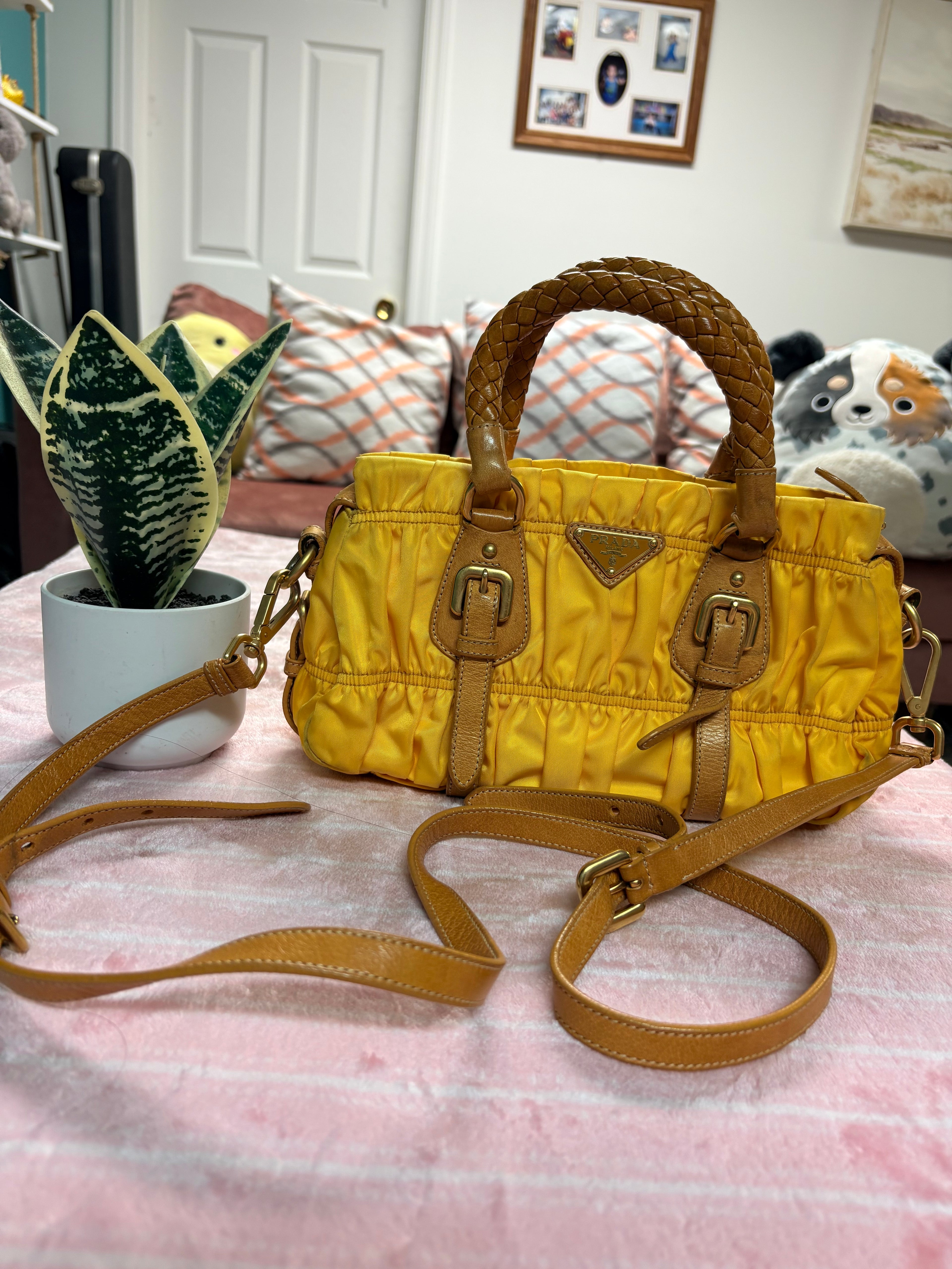 Prada Mini Geoffre Satchel w/ Strap for Crossbody