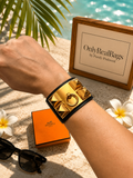 Authentic Hermès Collier de Chien (CDC) Bracelet Black Leather Gold Hardware | Pre-Loved Hermès Jewelry