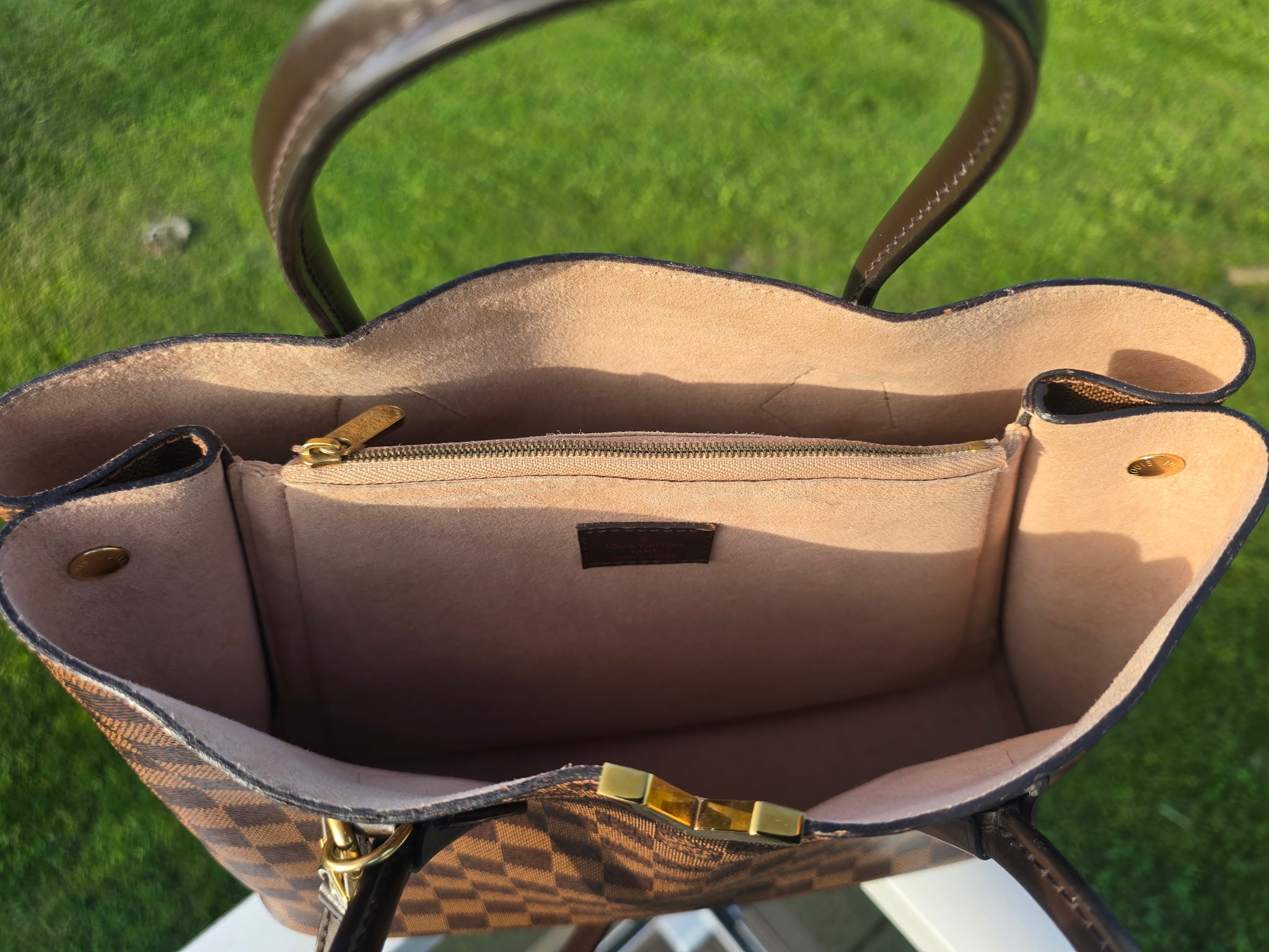 Authentic Louis Vuitton Ebene Tote Bag with Crossover/Shoulder bag Sling