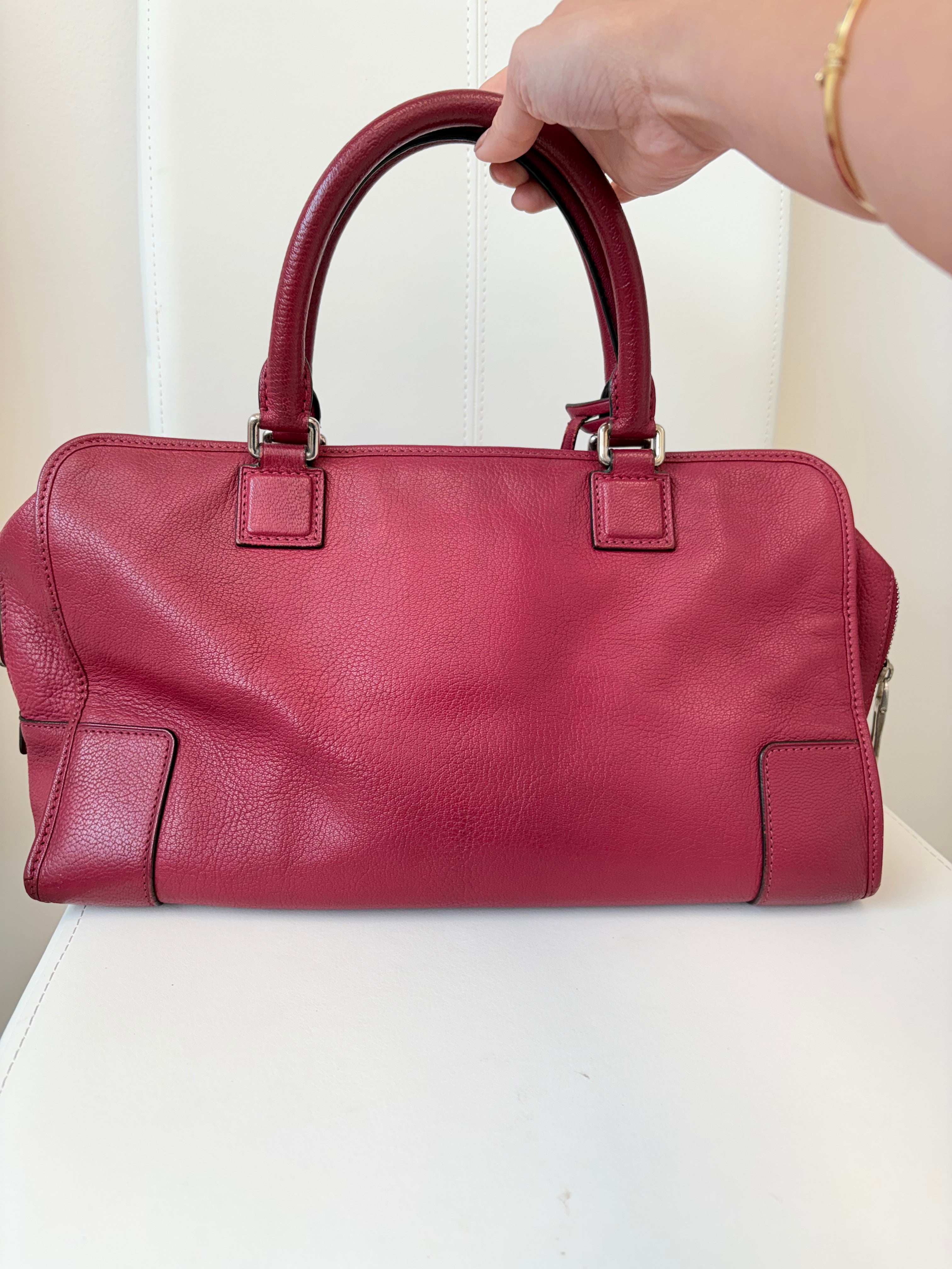Loewe Leather Tote Bag in Red