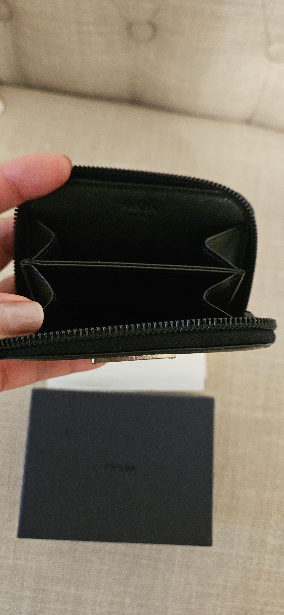 Prada Coin Purse in Canvas Zip Wallet