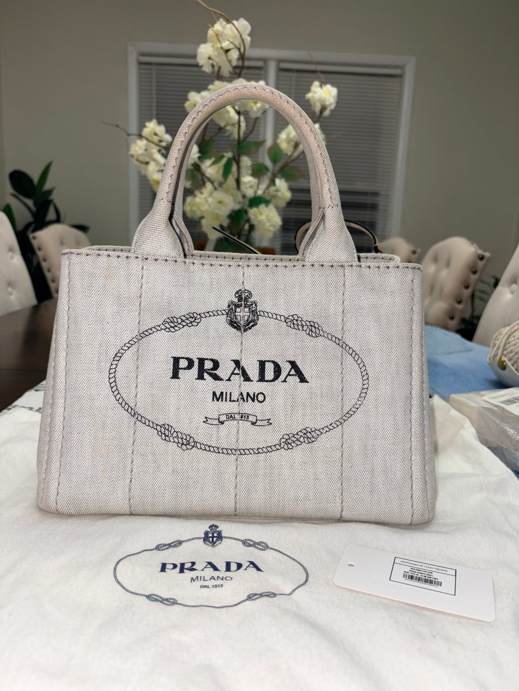 Prada Canapa Small with Sling Gray