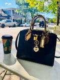 Louis Vuitton City Steamer in Black Taurillon Leather with Python/Snakeskin