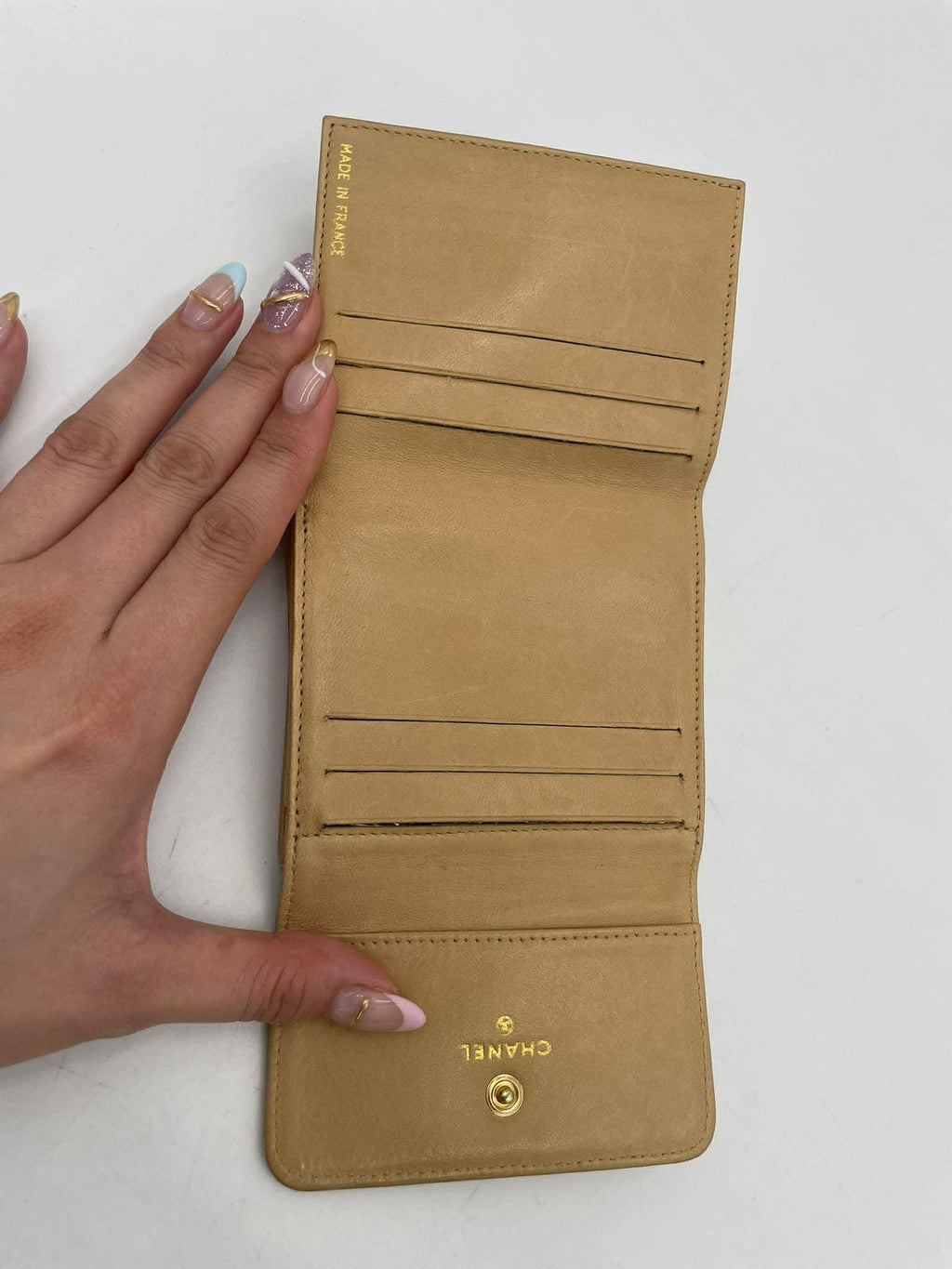 Chanel Trifold Wallet in Caviar Leather