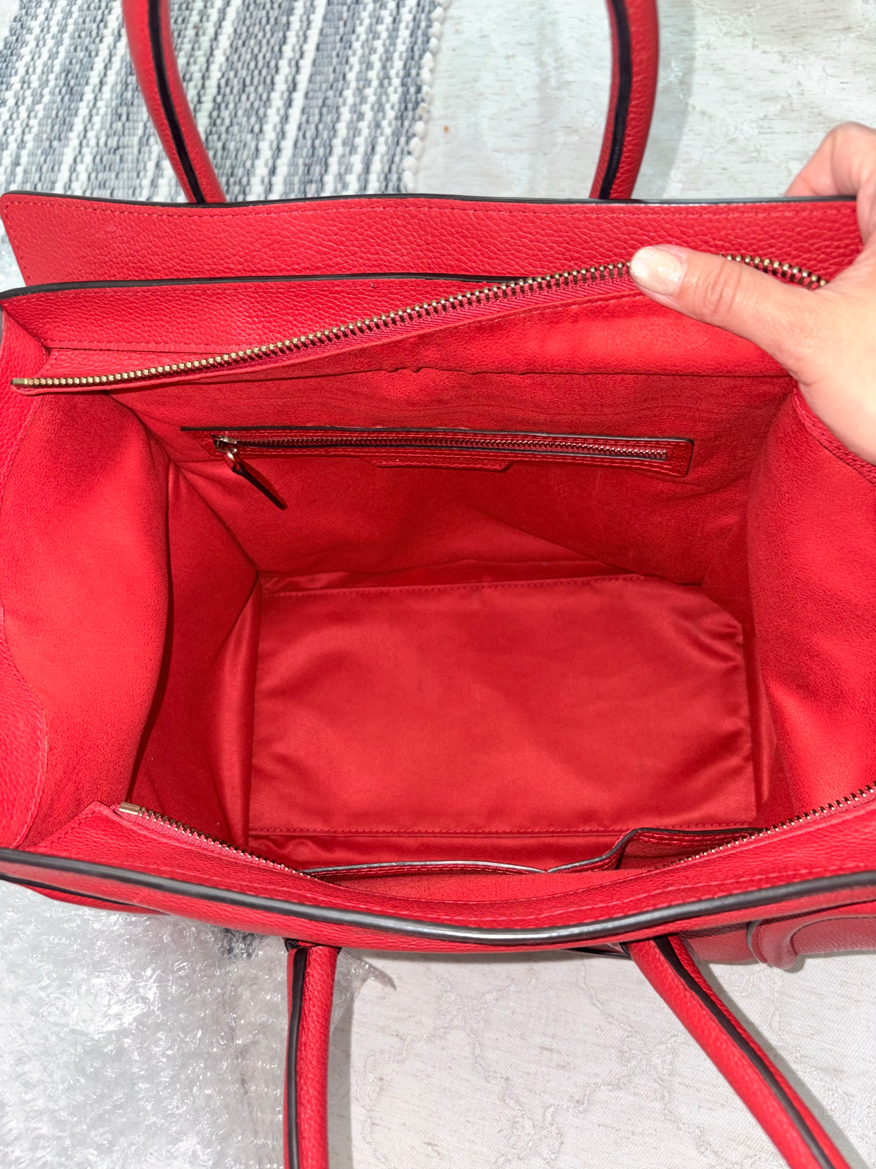 Celine Luggage Red