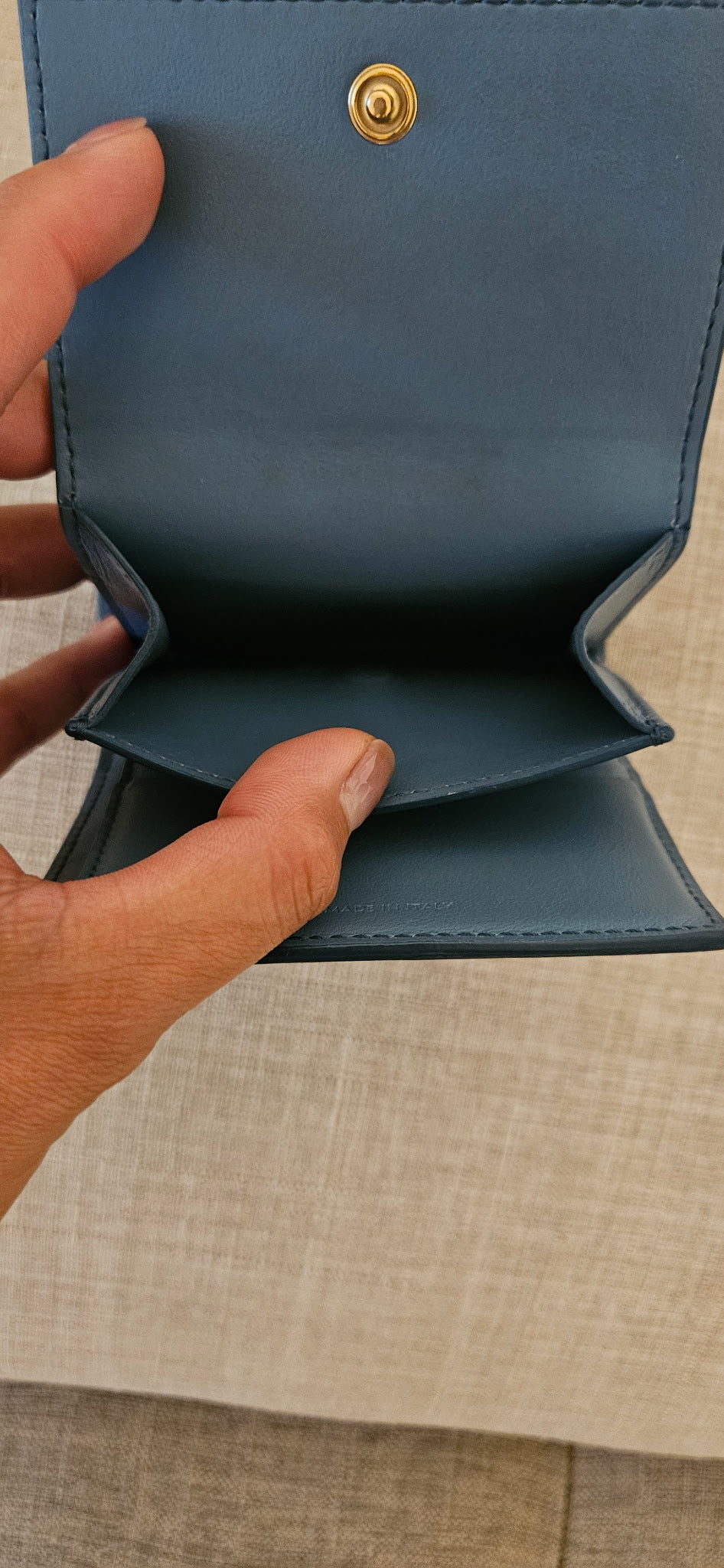 Celine Leather Trifold Mini Wallet