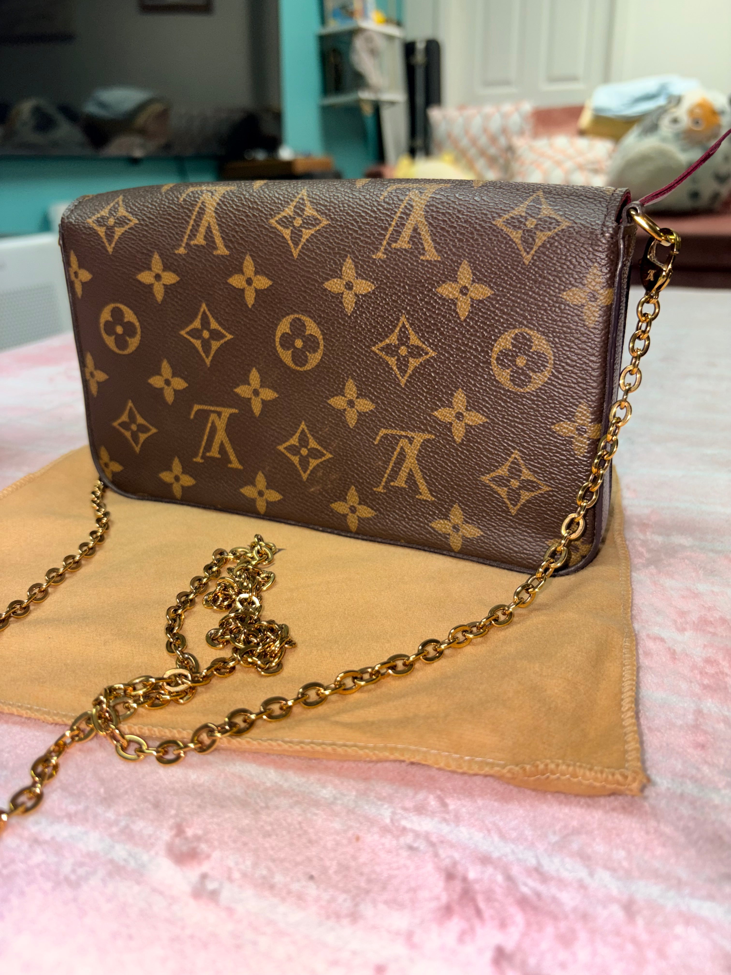 Authentic Louis Vuitton Felicie Pochette Monogram Crossbody Bag with Inserts | Preloved Luxury Handbag