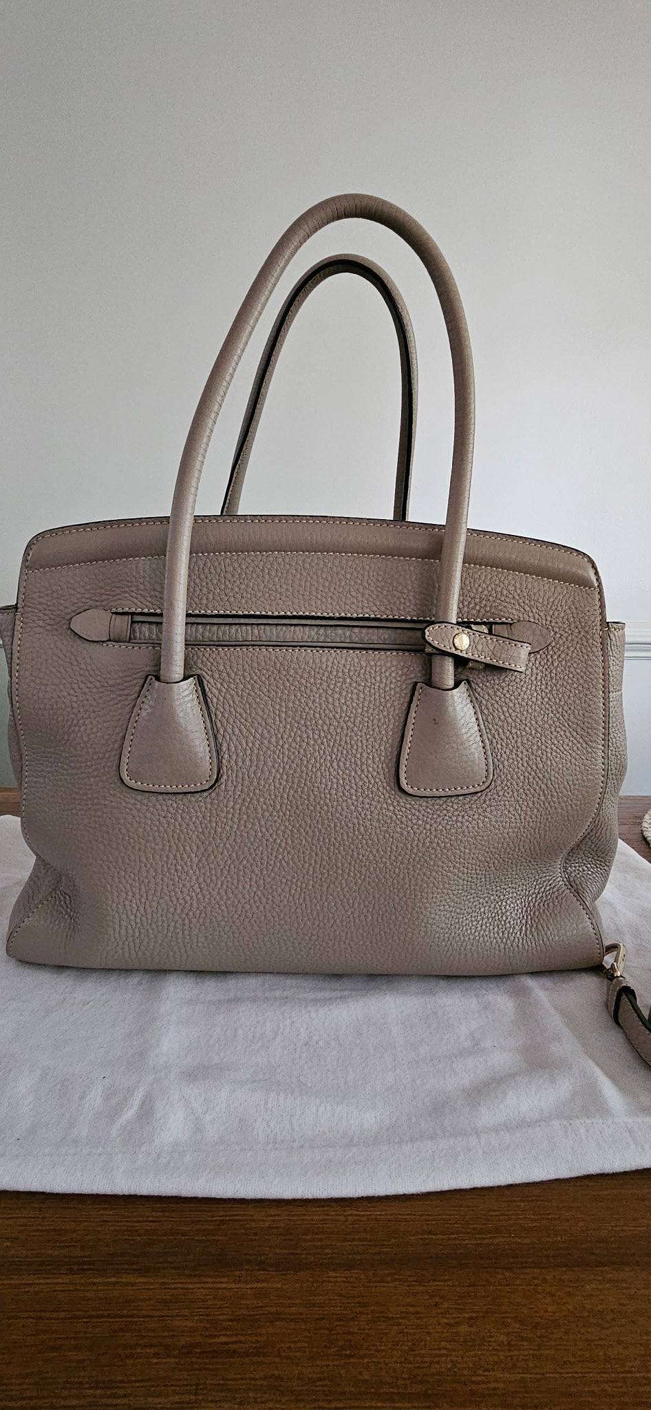 Prada Beige Leather Bag w/ authentication card