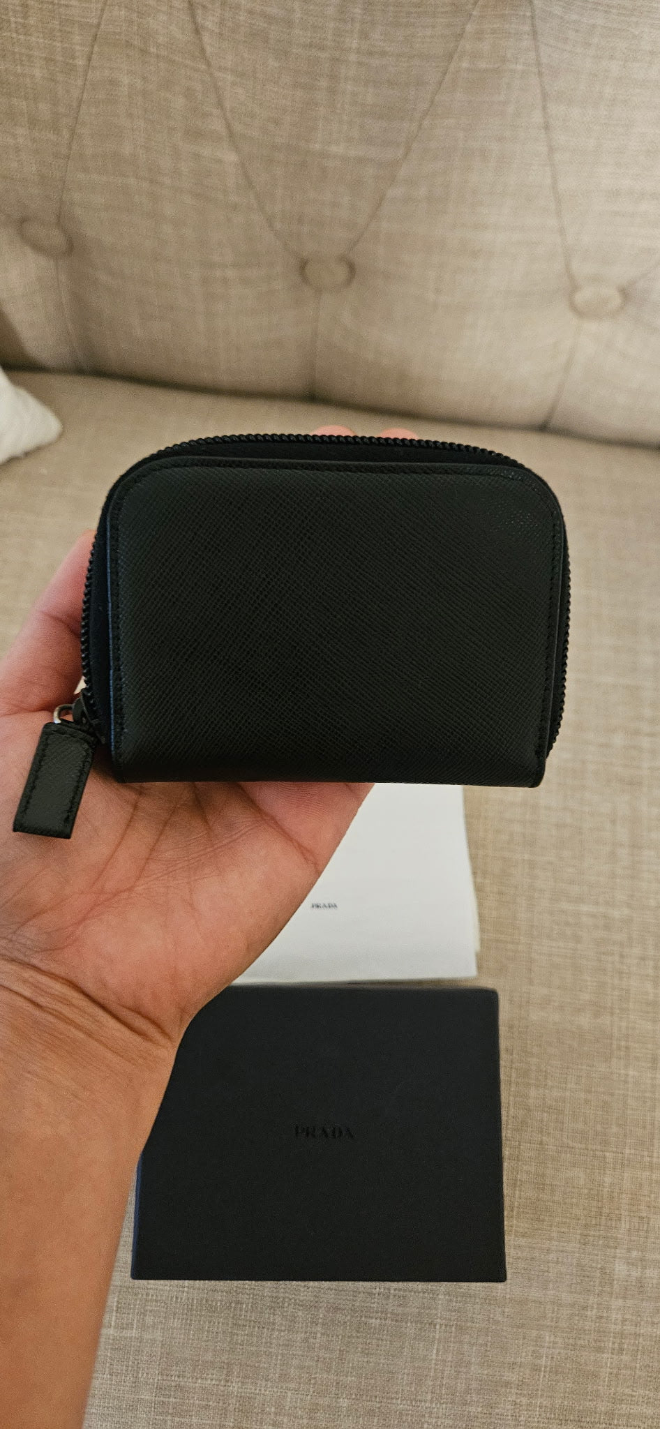 Prada Coin Purse in Canvas Zip Wallet
