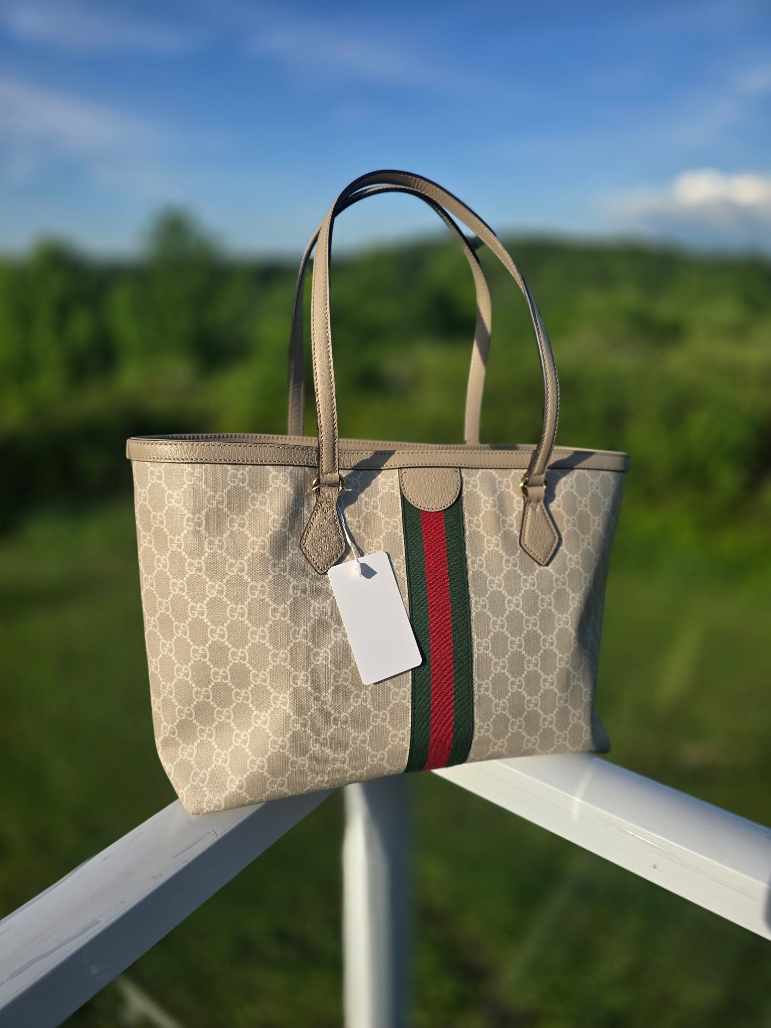 Gucci Ophidia MM Size Tote Bag PVC Leather
