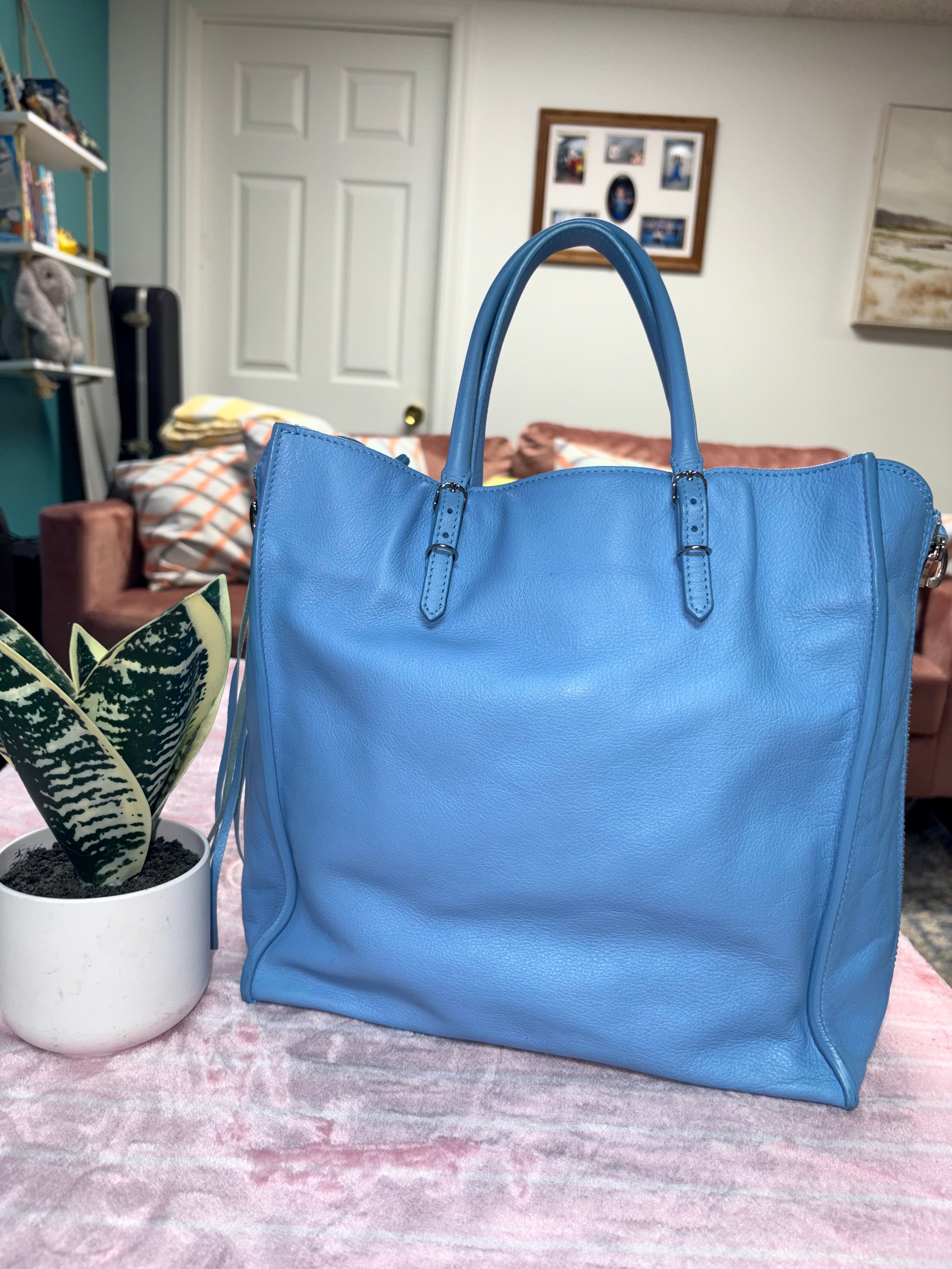 Balenciaga City Blue Satchel Bag