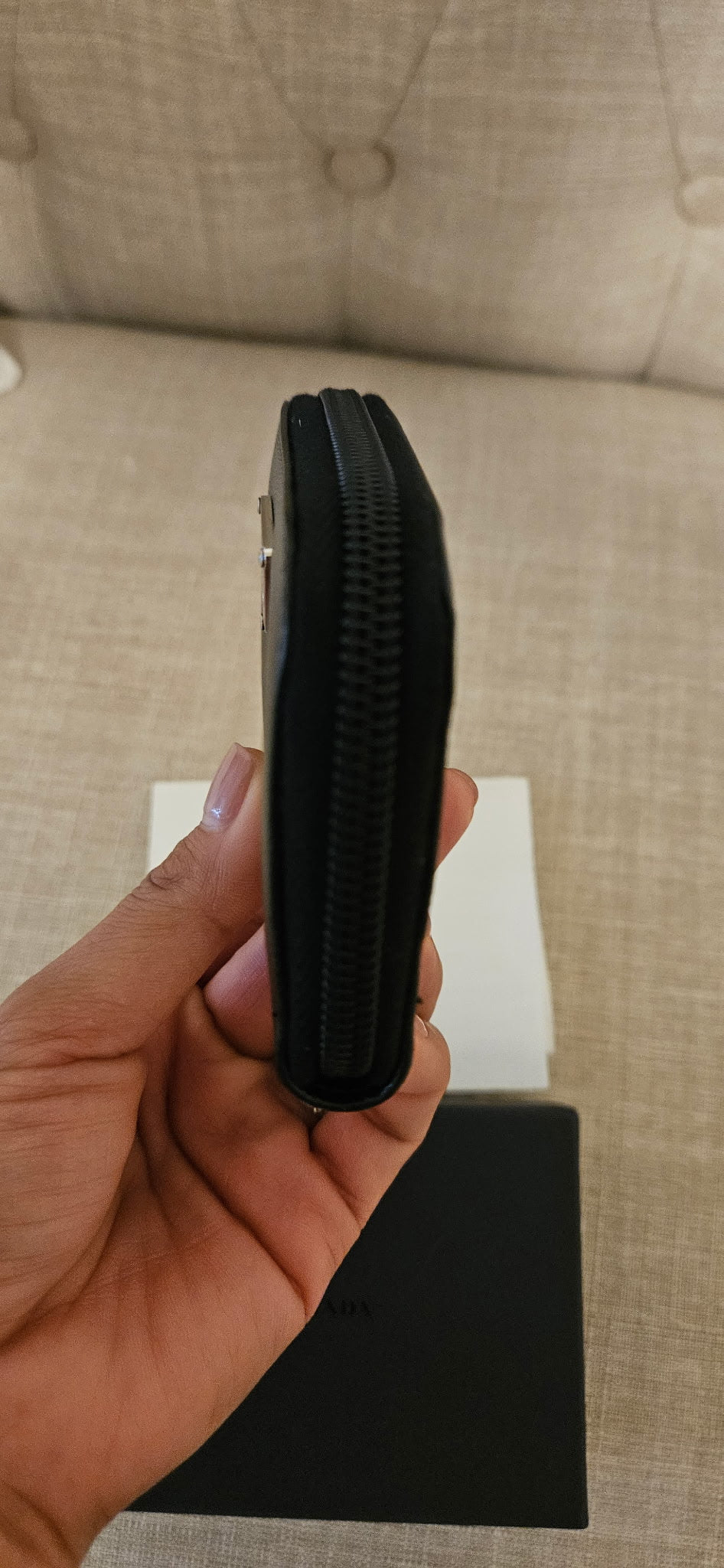 Prada Coin Purse in Canvas Zip Wallet