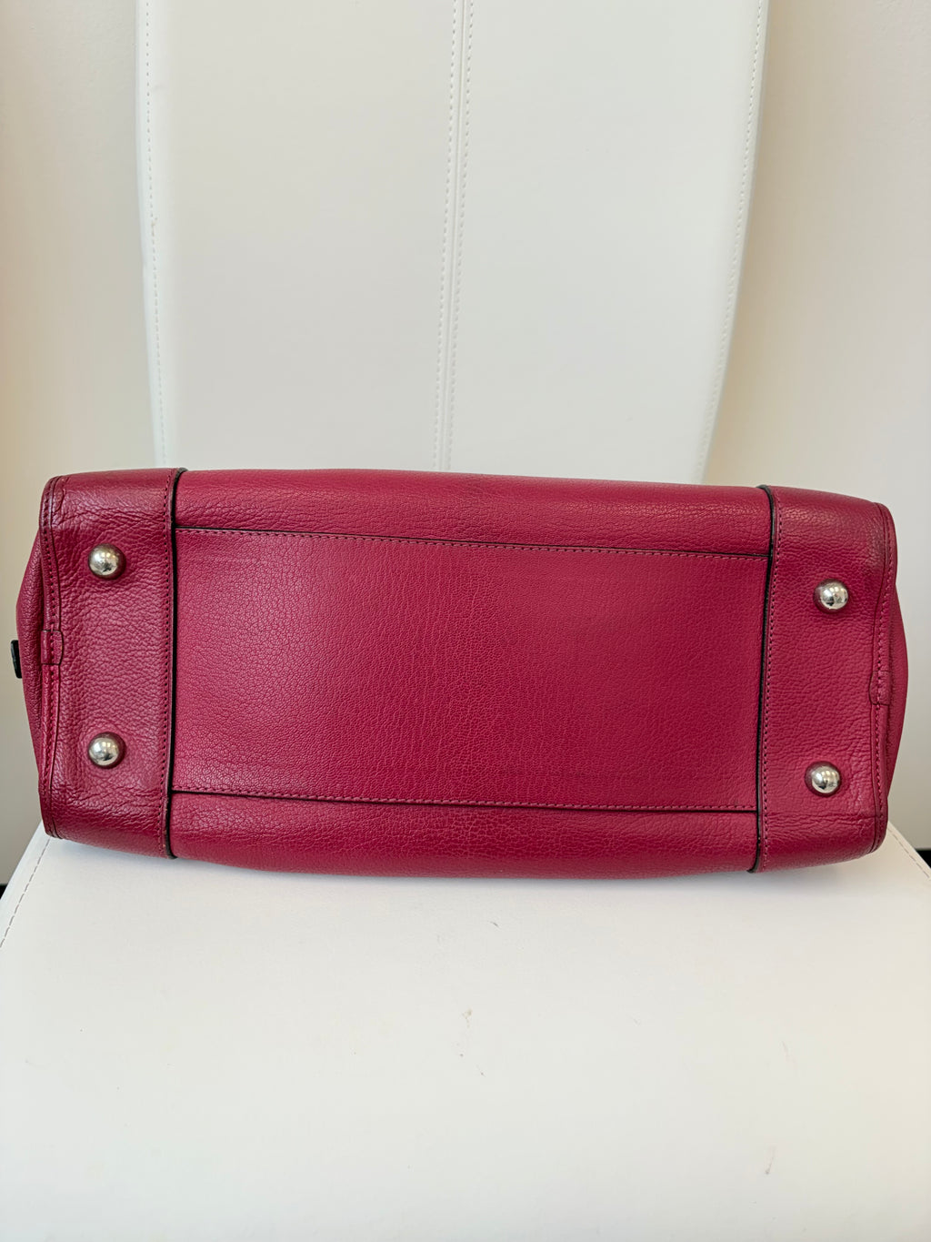 Loewe Leather Tote Bag in Red